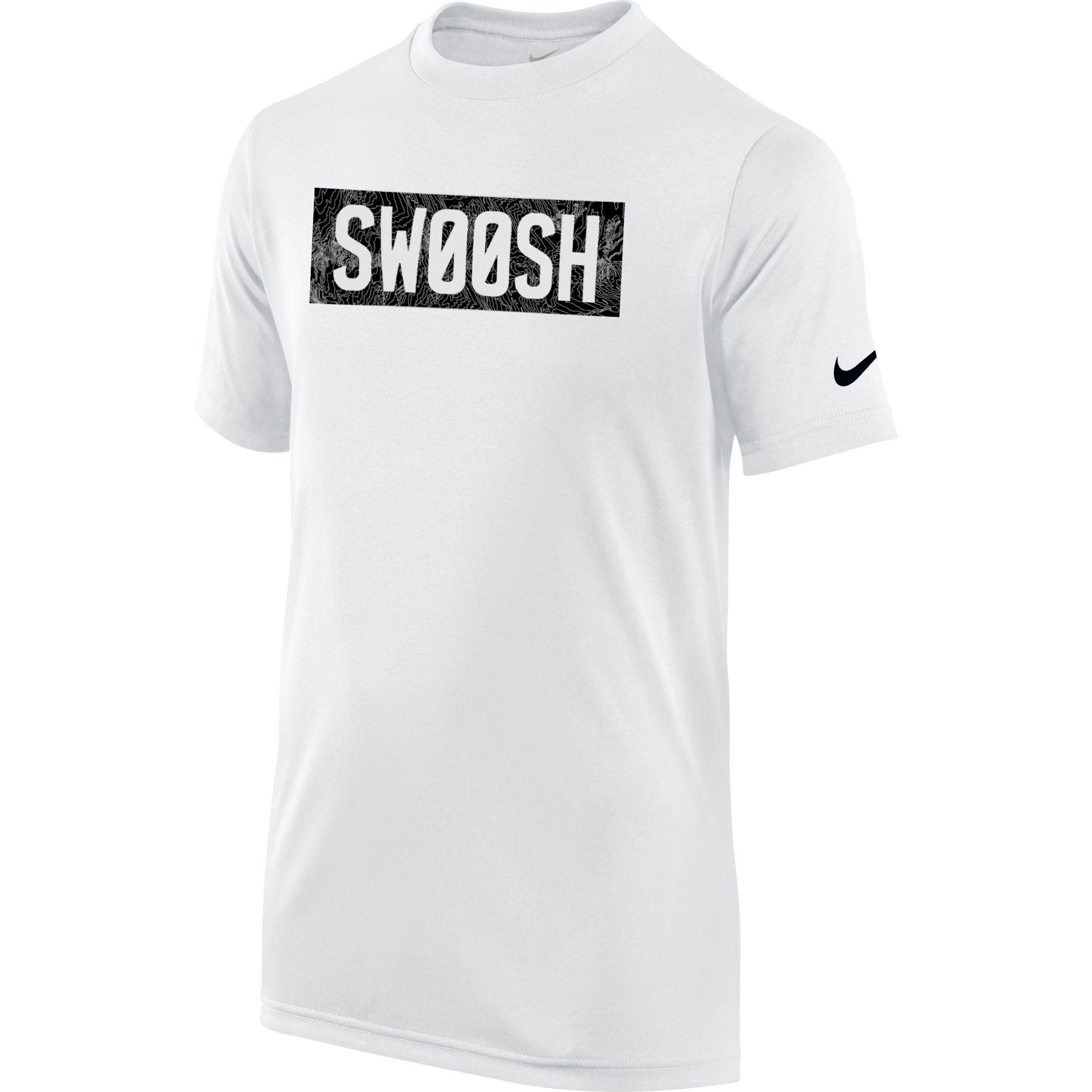 nike swoosh t shirt white