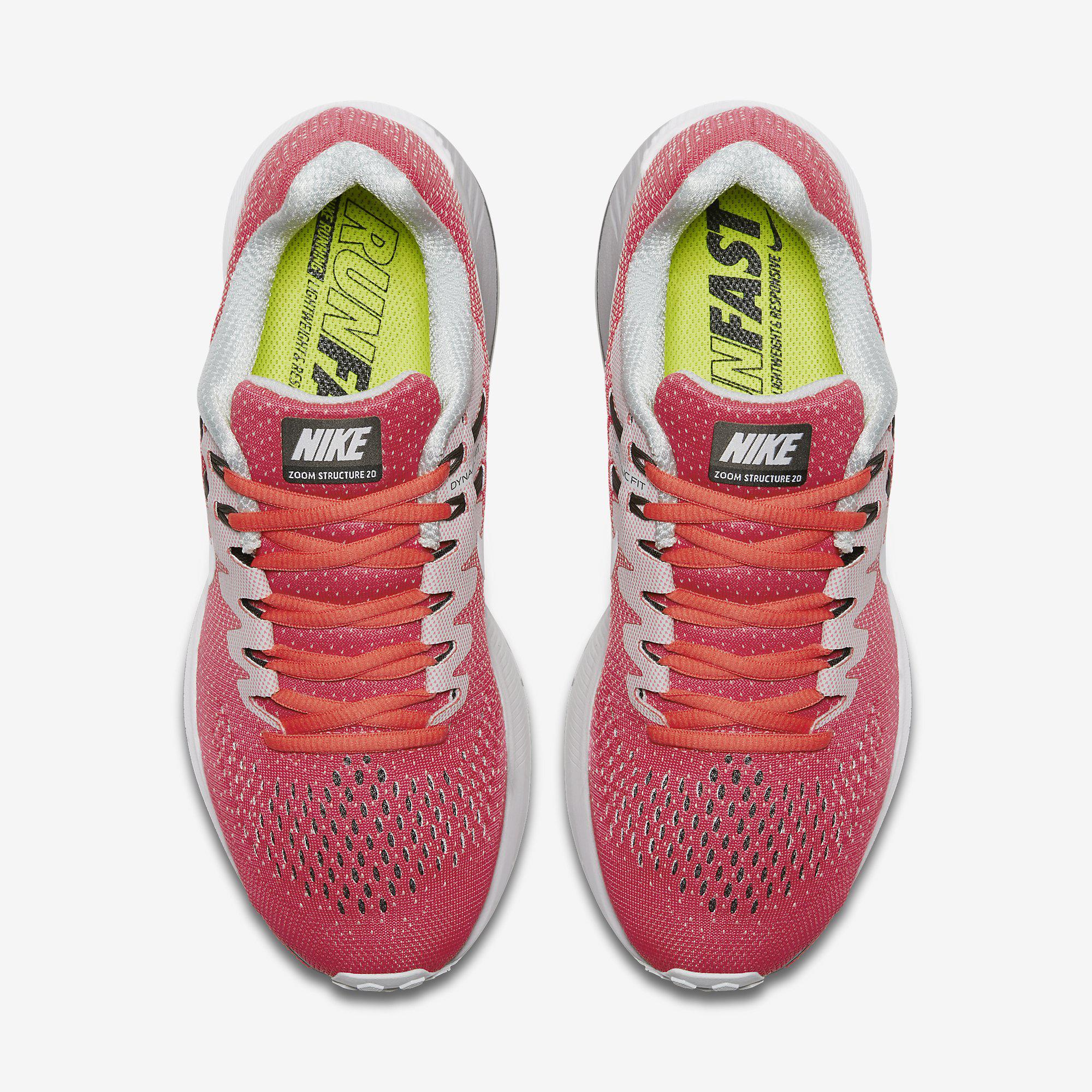 Nike Womens Air Zoom Structure 20 Running Shoe - Racer Pink ...