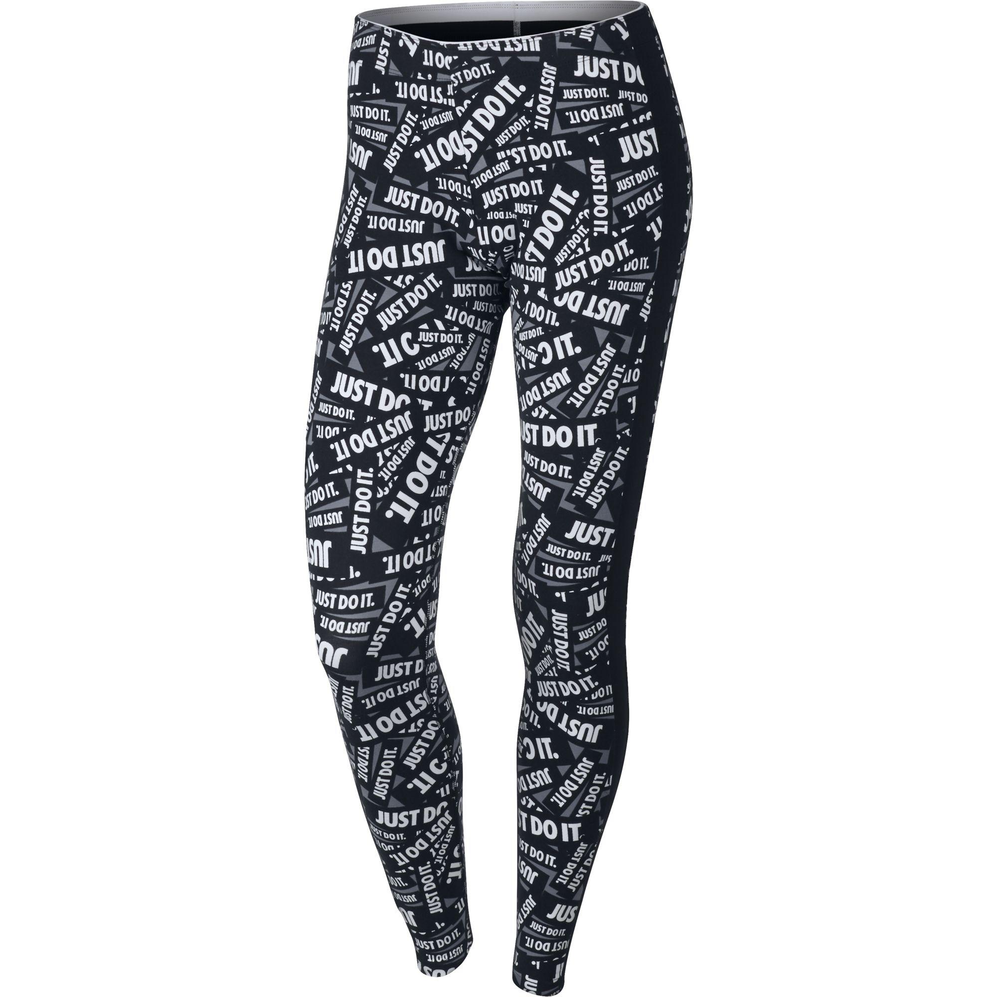 Historicus Intrekking makkelijk te gebruiken Nike Womens Sportswear Leggings - Black/White - Tennisnuts.com