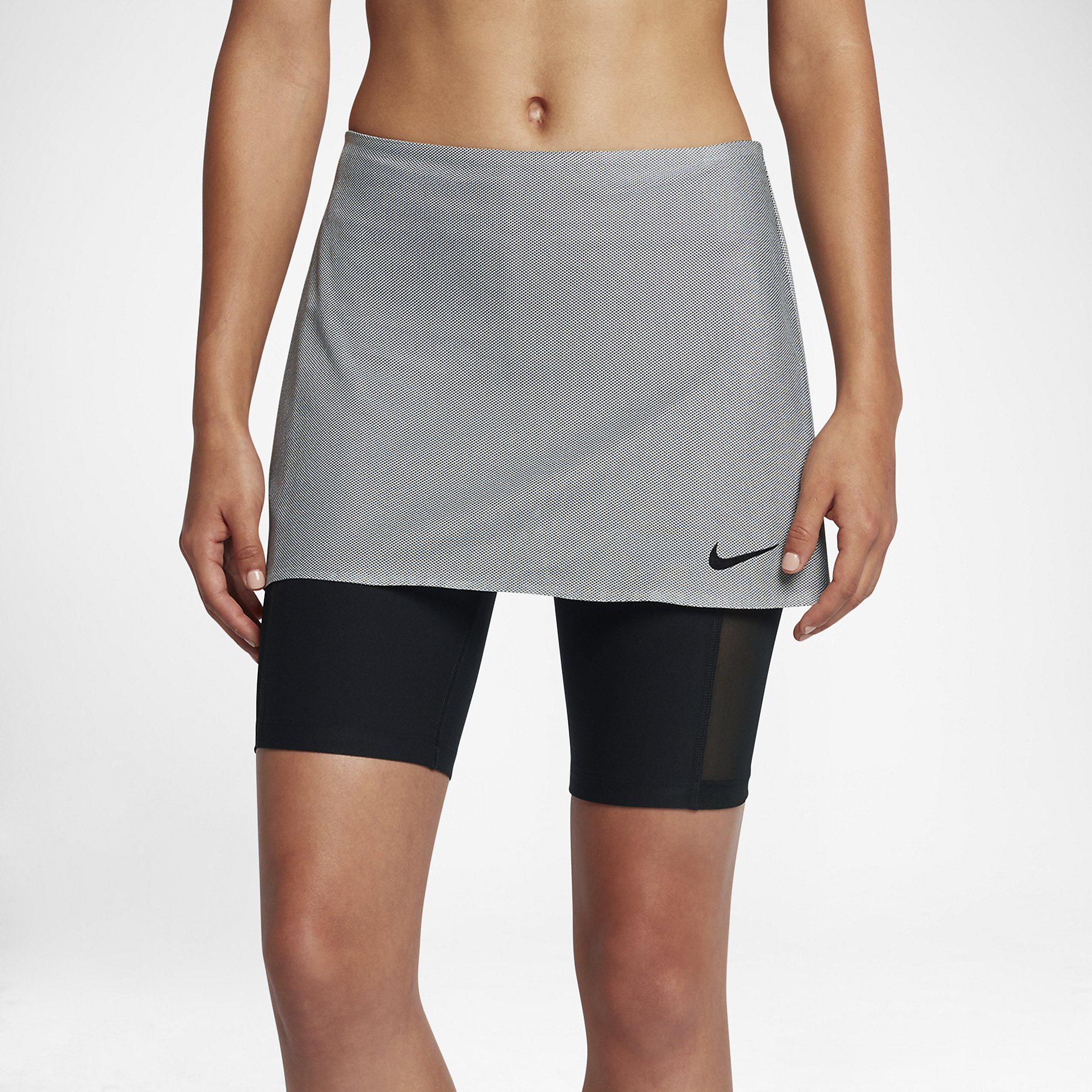 Nike Womens Dry Tennis Skirt Metallic Platinium/Black