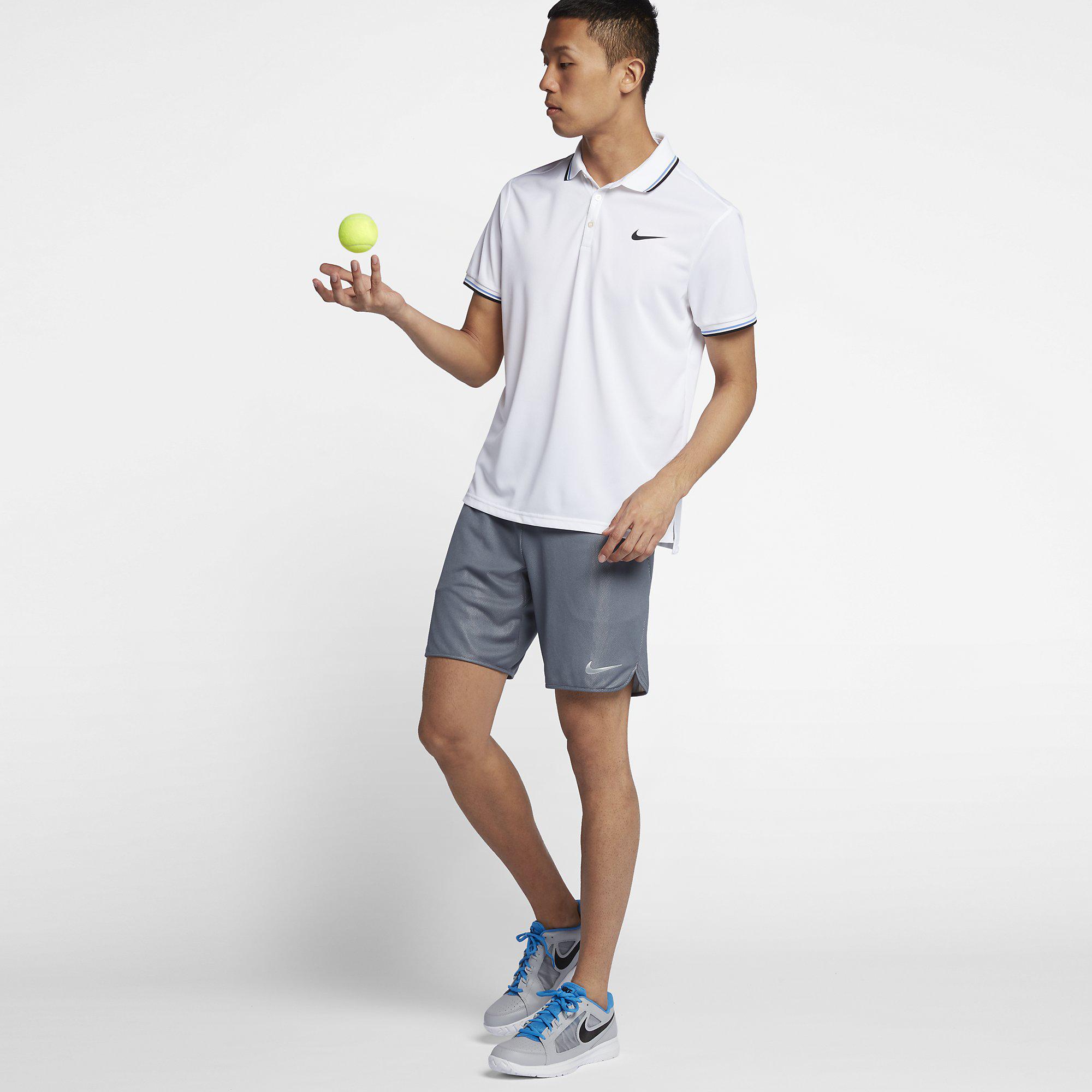 Nike Mens Court Tennis Shorts - Armory Blue/Pure Platinum - Tennisnuts.com