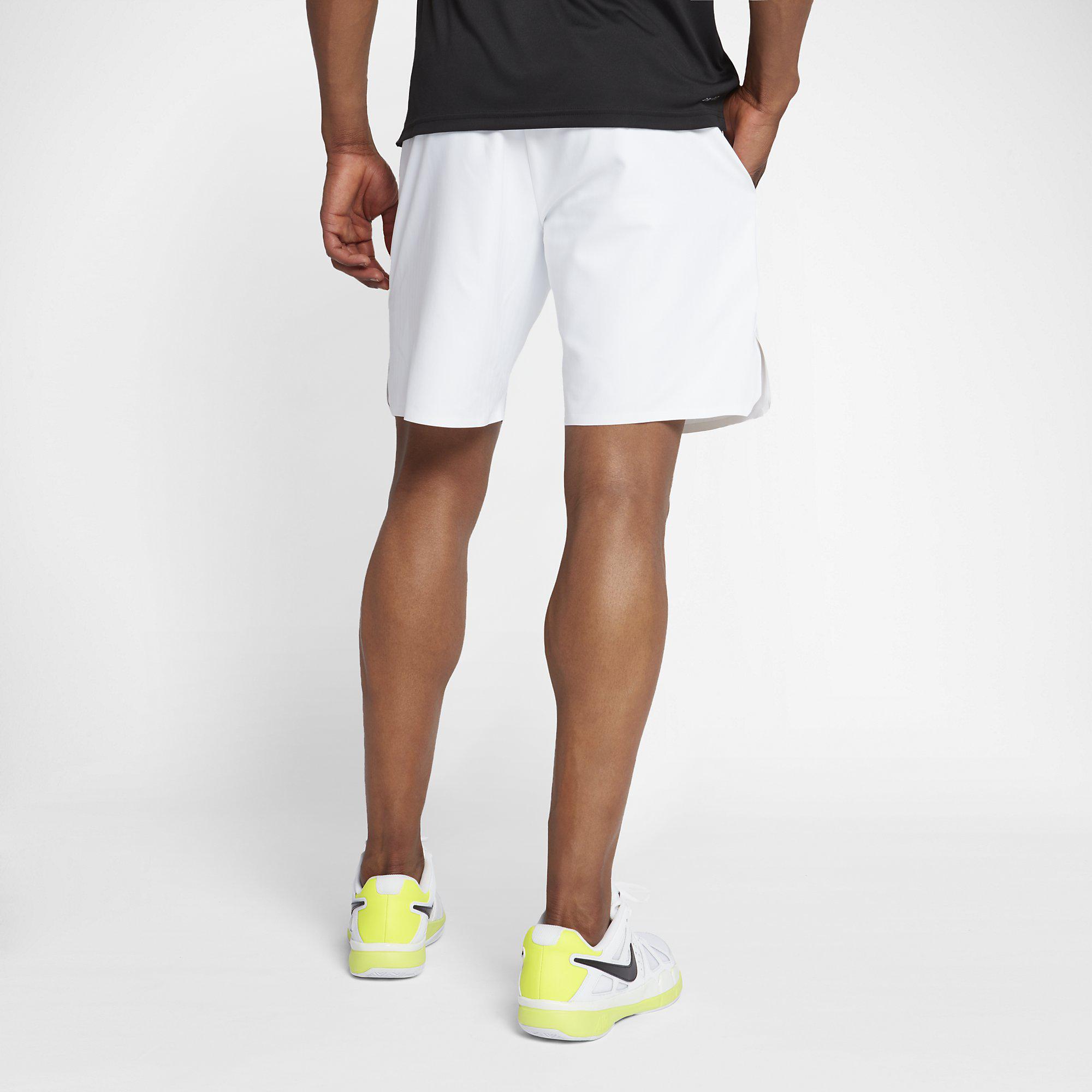 Nike Mens Court Flex 9 Inch Tennis Shorts White