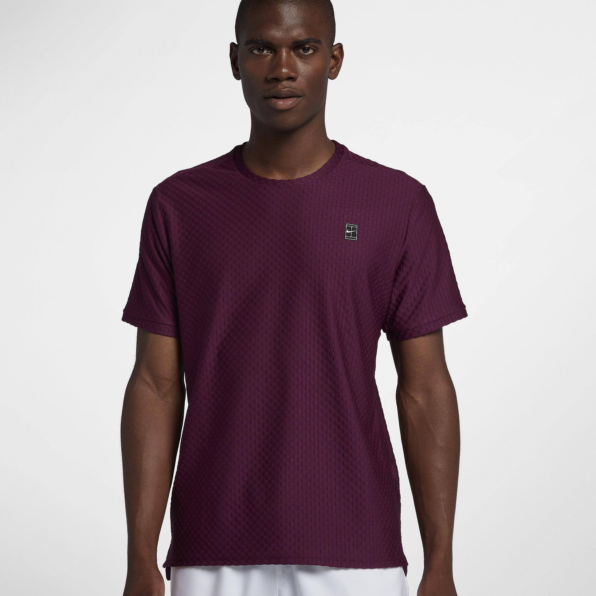 nike mens court tennis top bordeaux black tennisnuts com nike com size chart