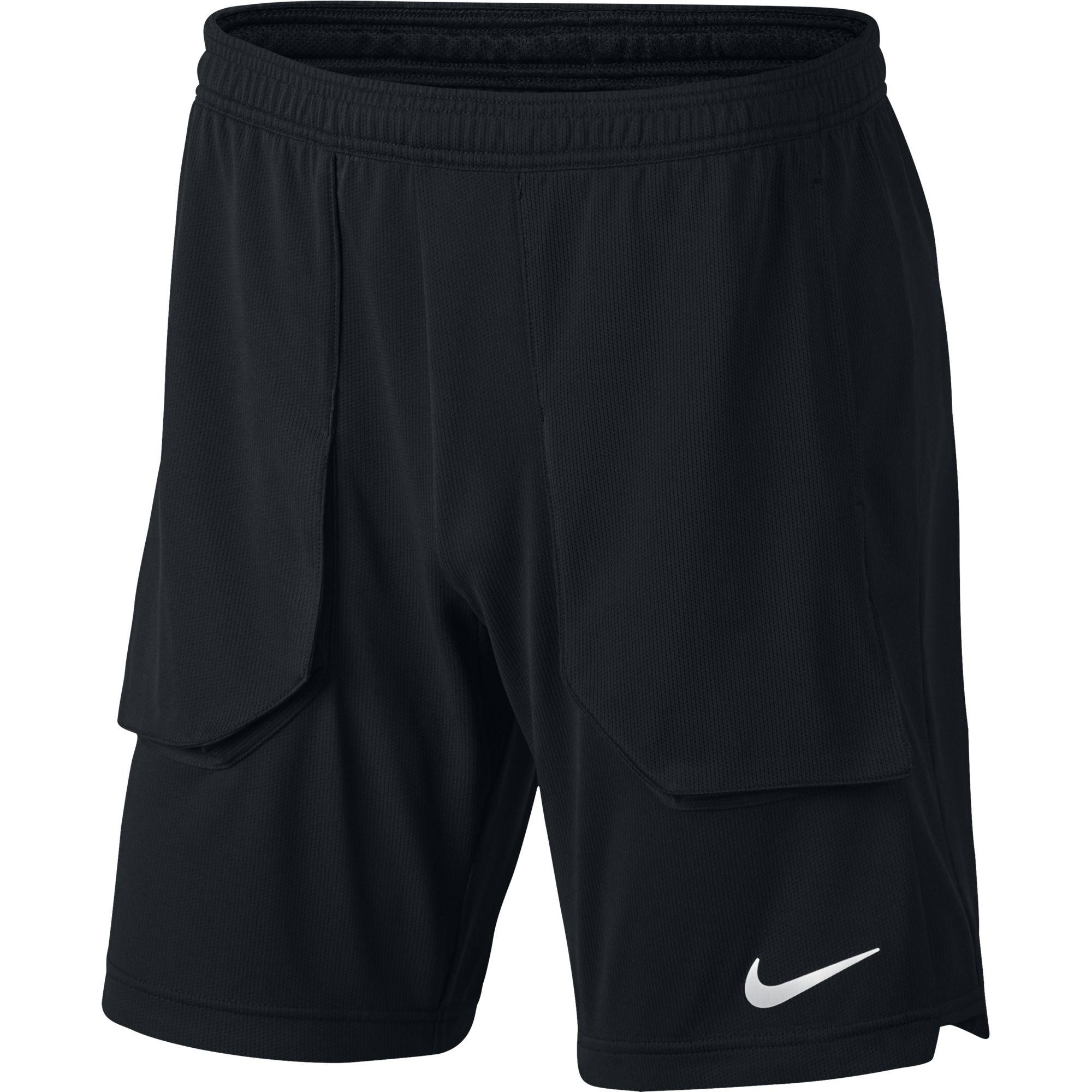 Nike Mens Breathe Tennis Shorts Black/White