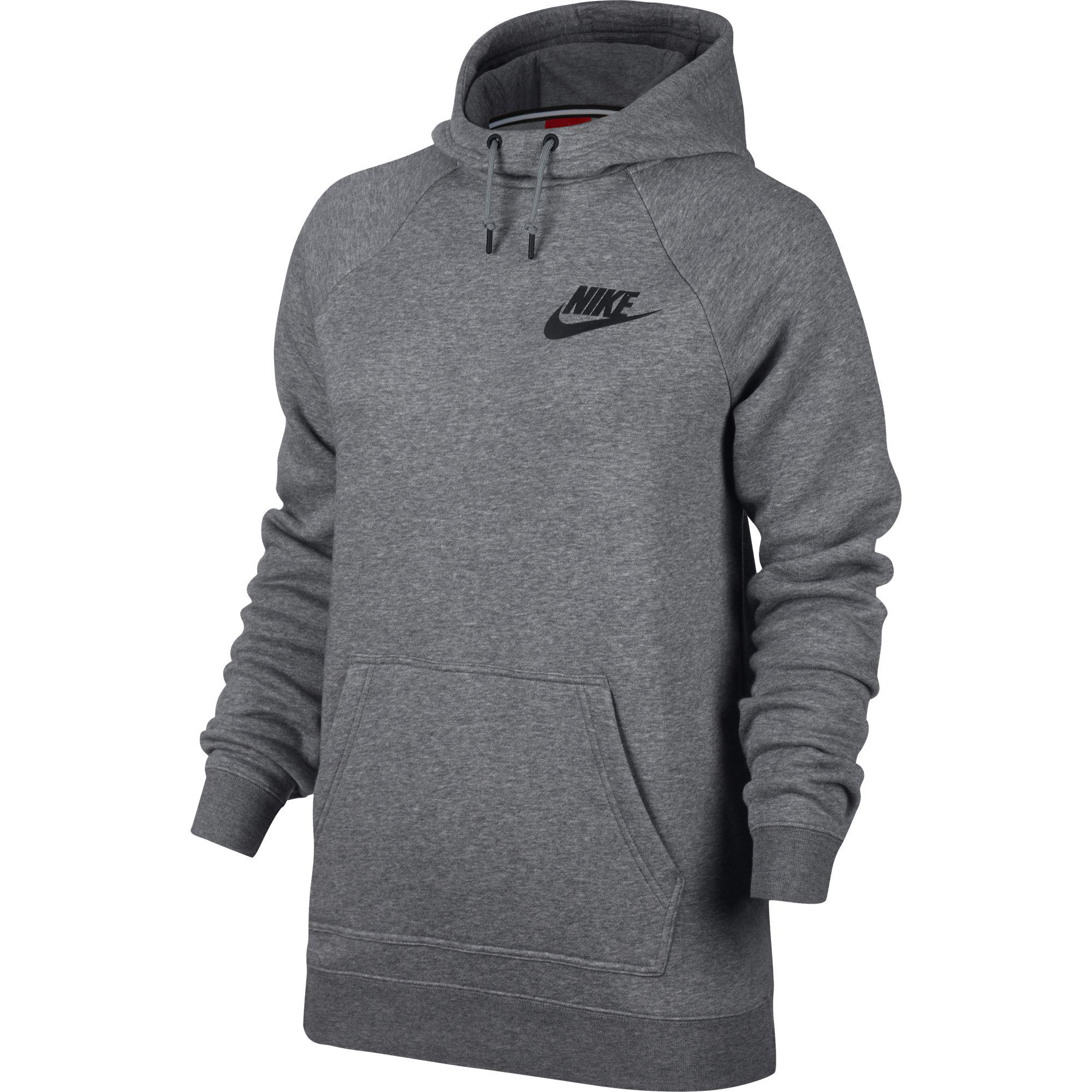 Nike Womens Sportswear Rally Hoodie - Carbon Heather/Cool Grey/Black ...