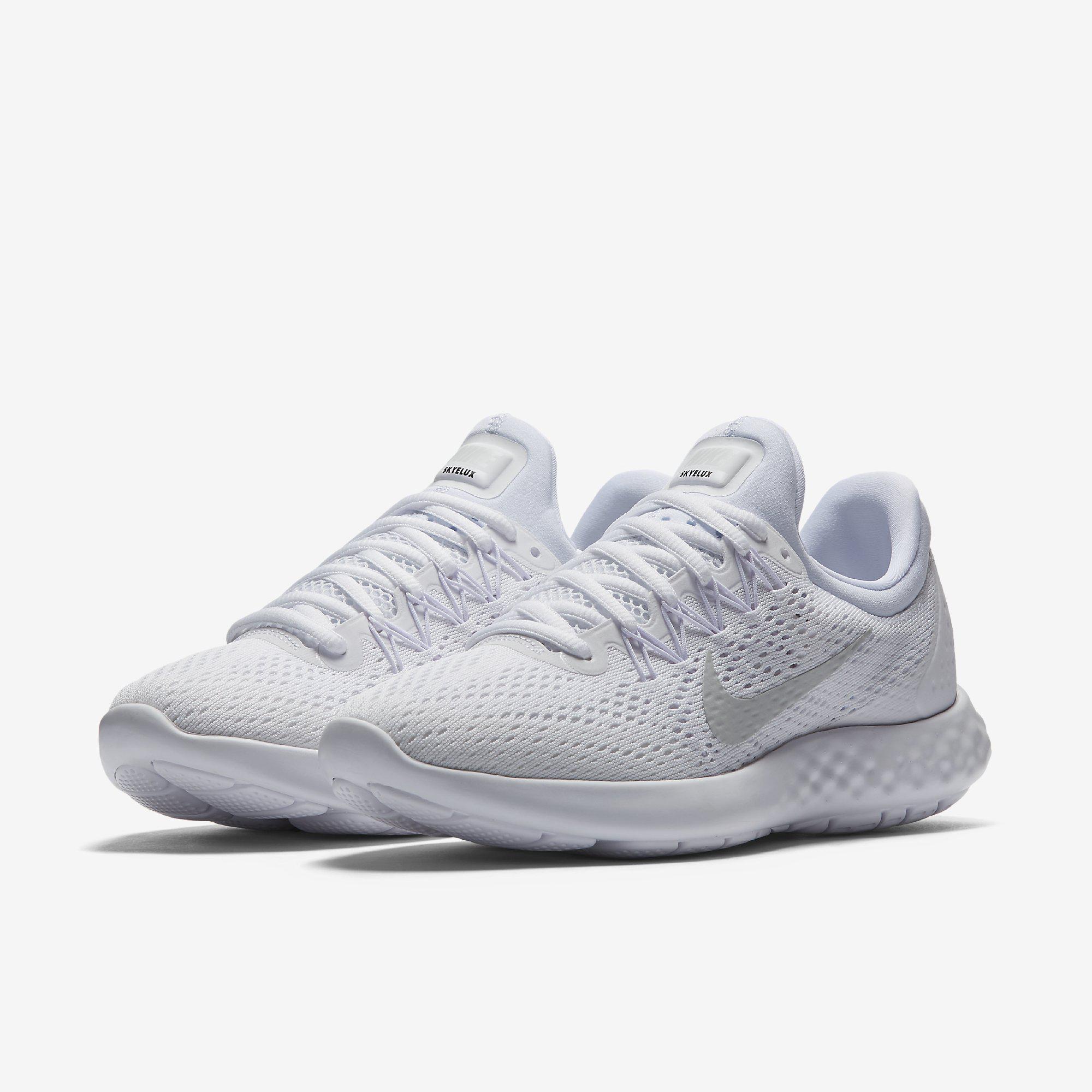 all white nike running