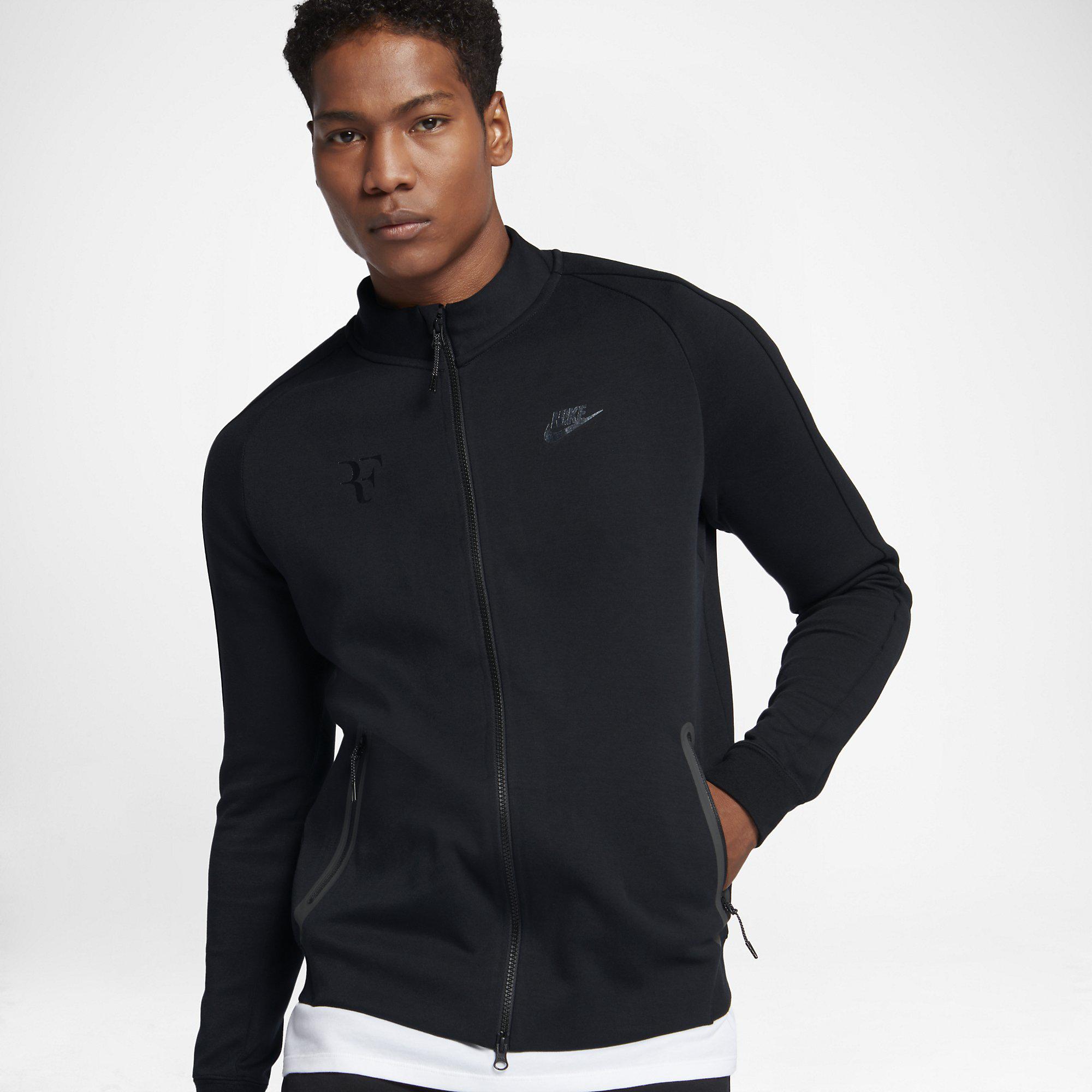 Nike Mens RF Tennis Jacket - Black - Tennisnuts.com