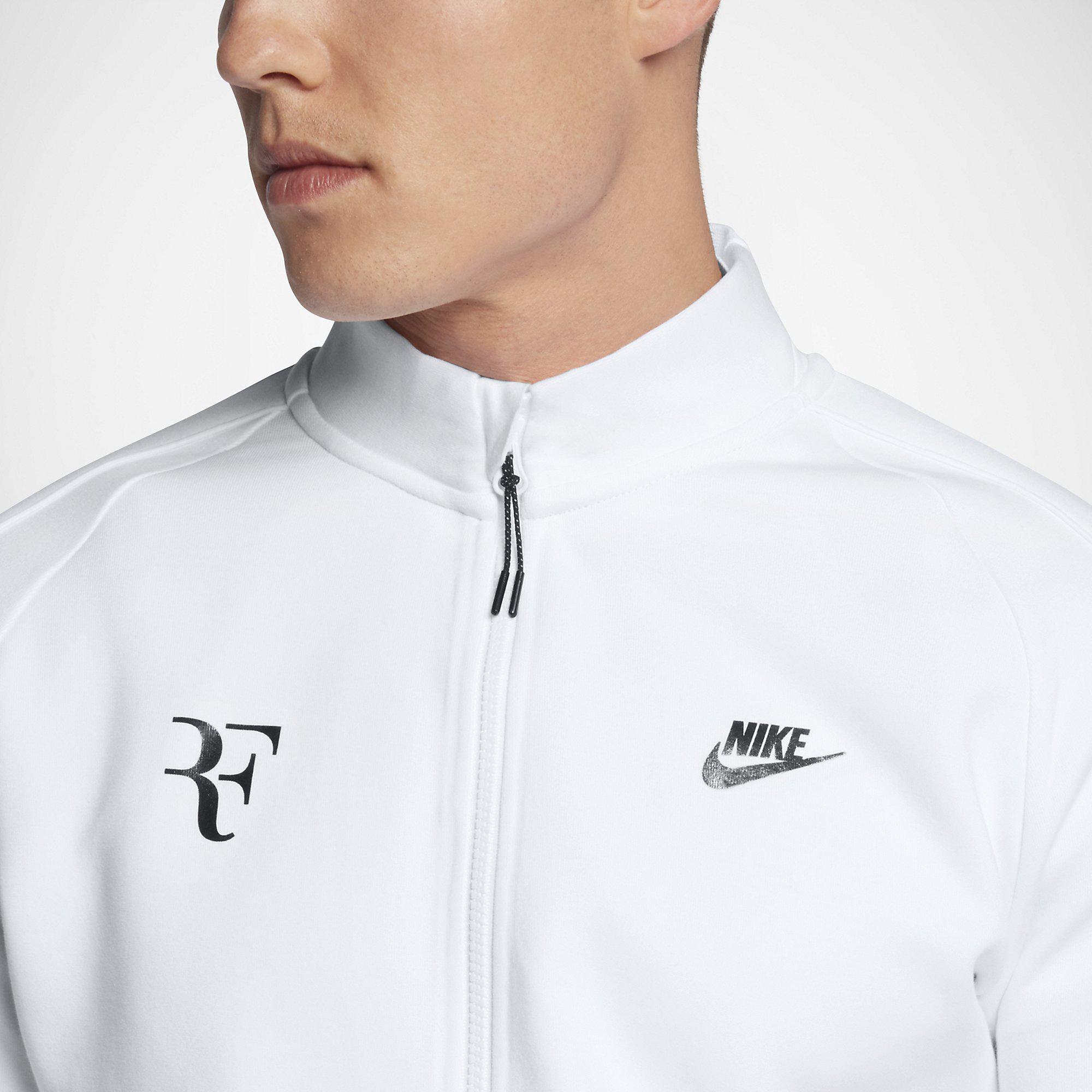 Nike Mens RF Tennis Jacket - White - Tennisnuts.com