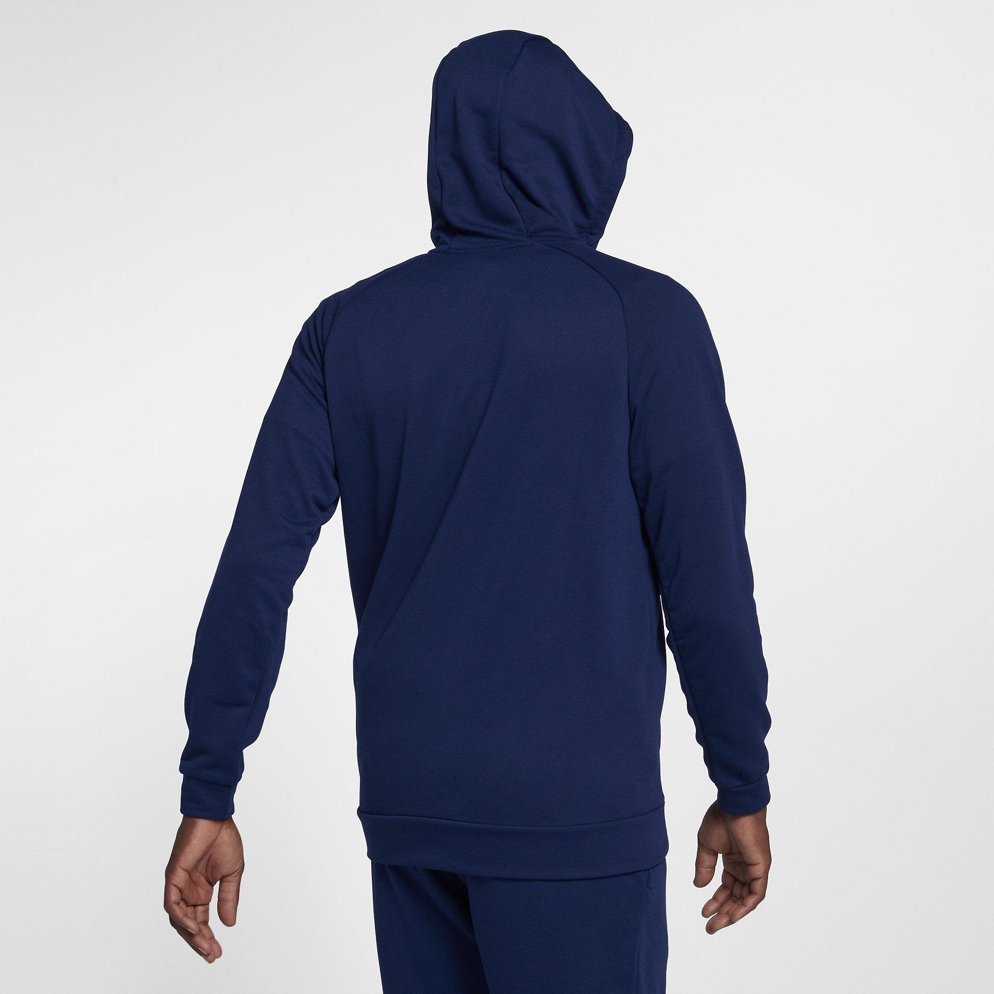 Nike Mens Dry Training Hoodie - Blue Void/Black - Tennisnuts.com