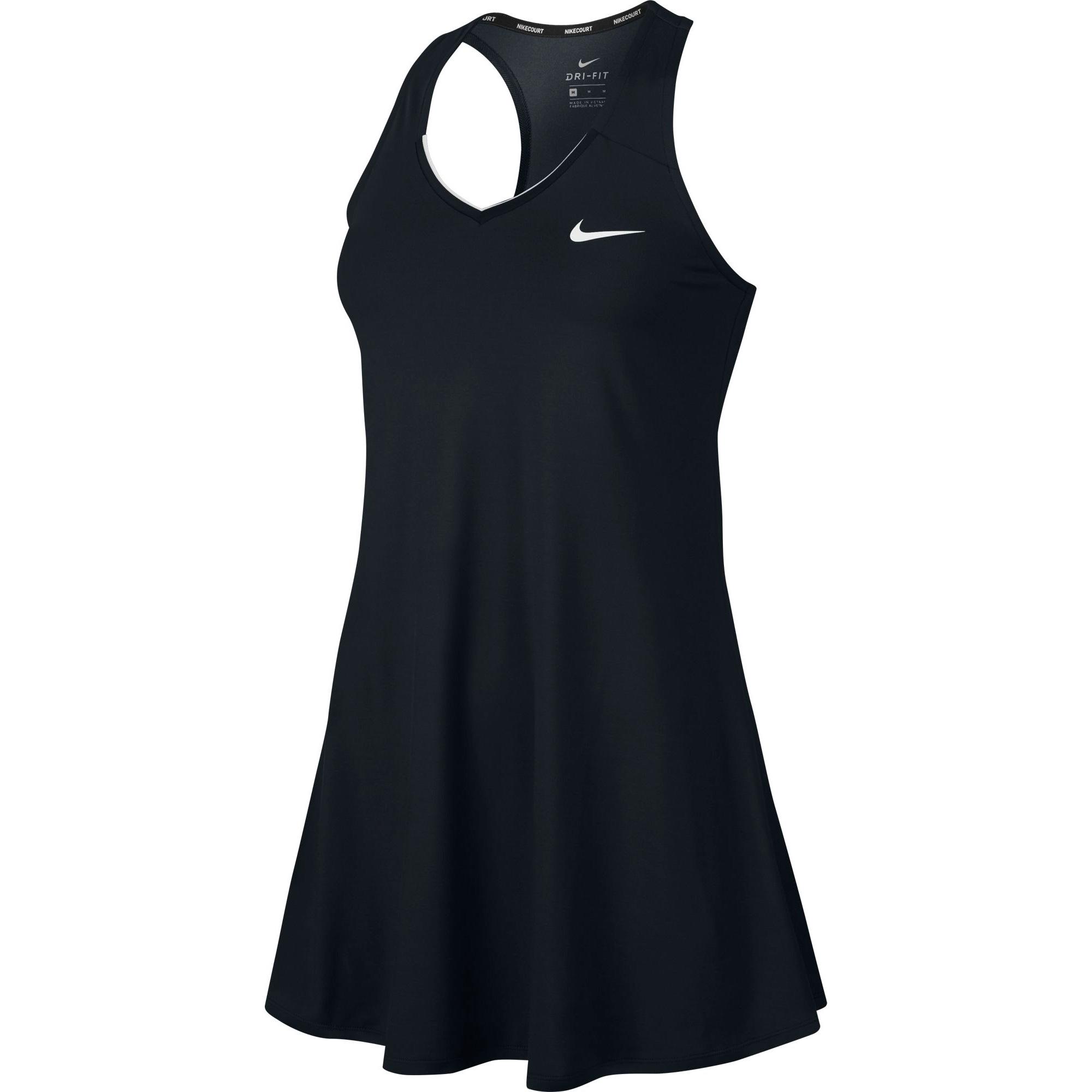Nike Womens Dry Tennis Dress - Black - Tennisnuts.com
