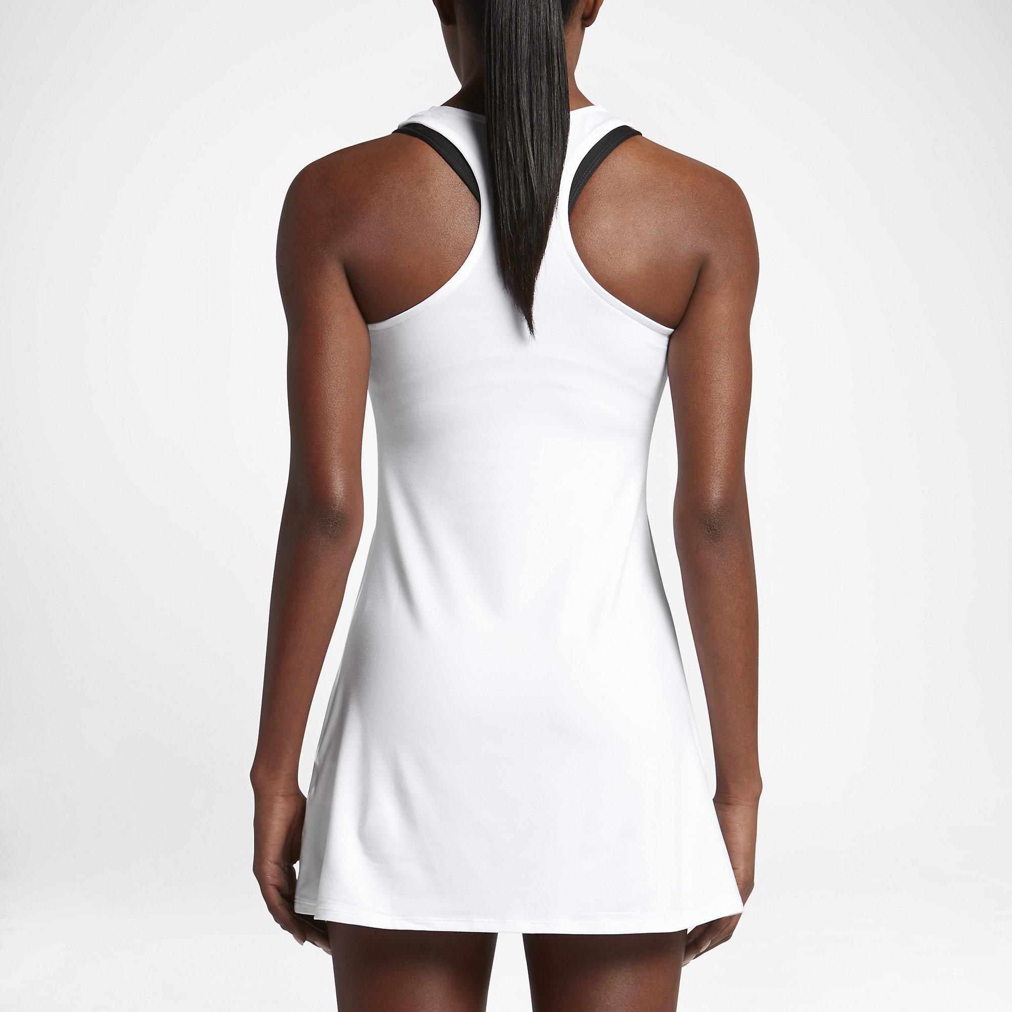 Nike Womens Dry Tennis Dress - White - Tennisnuts.com