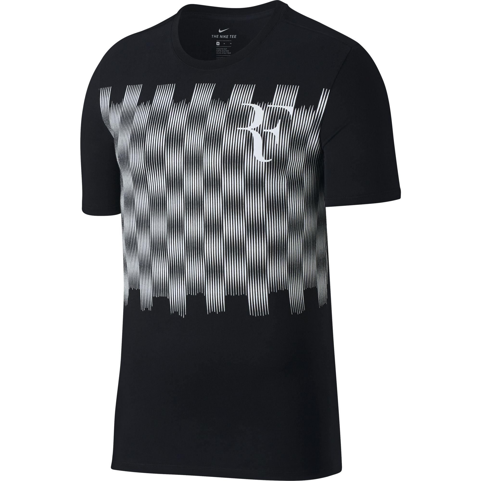 Nike Mens RF T-Shirt - Black/White - Tennisnuts.com