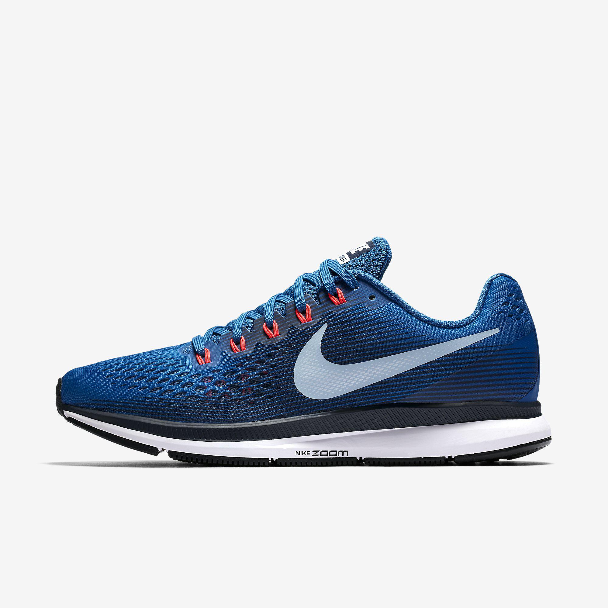 Nike Mens Air Zoom Pegasus 34 Running Shoes - Blue Jay - Tennisnuts.com