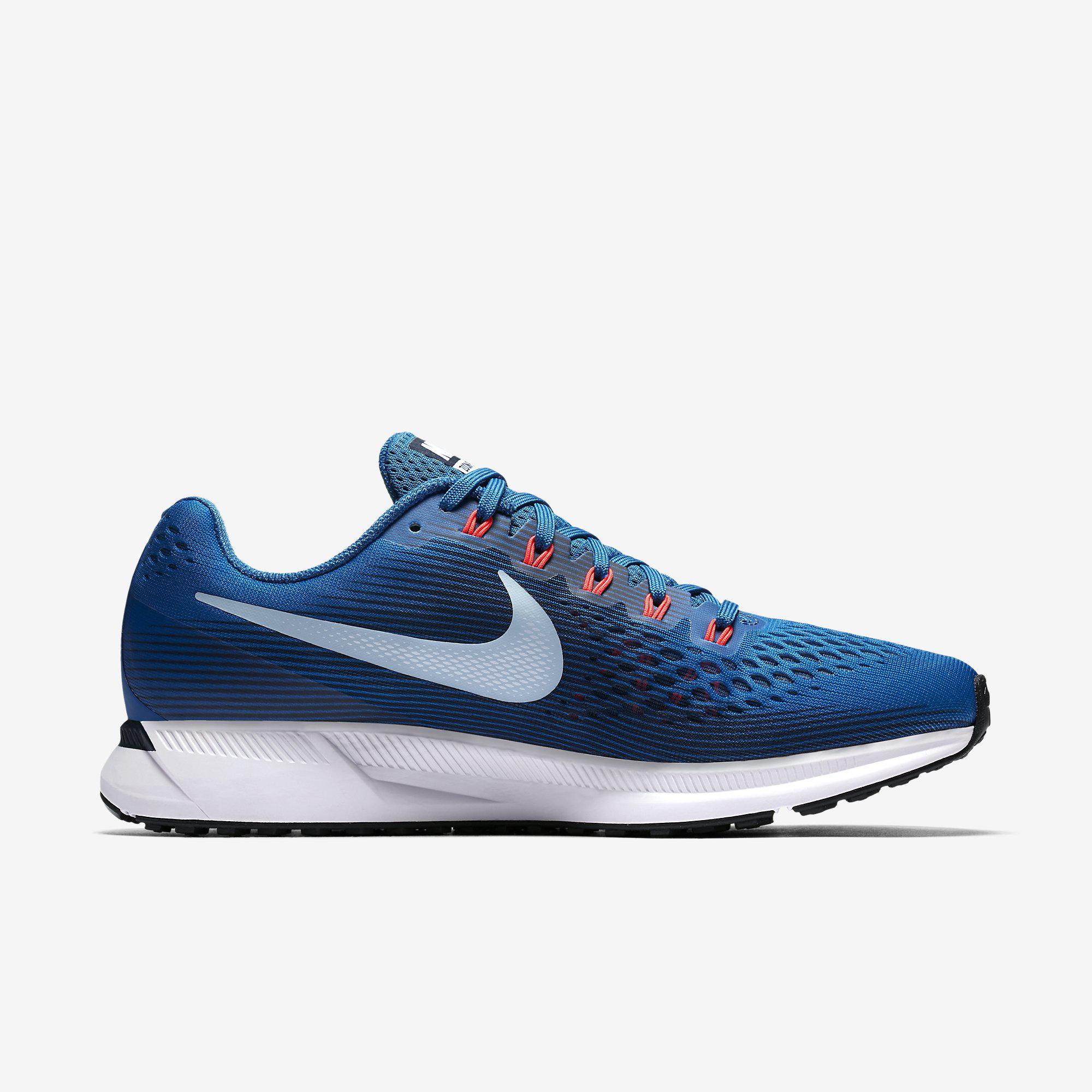 Nike Mens Air Zoom Pegasus 34 Running Shoes - Blue Jay - Tennisnuts.com