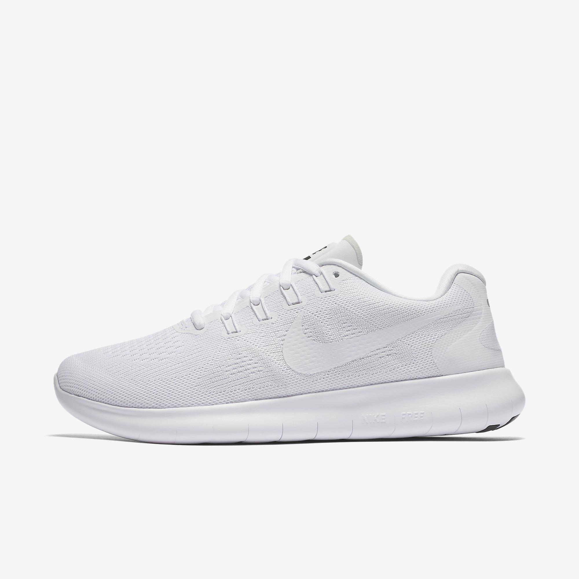 Nike Womens Free 2017 Running Shoes - White - Tennisnuts.com