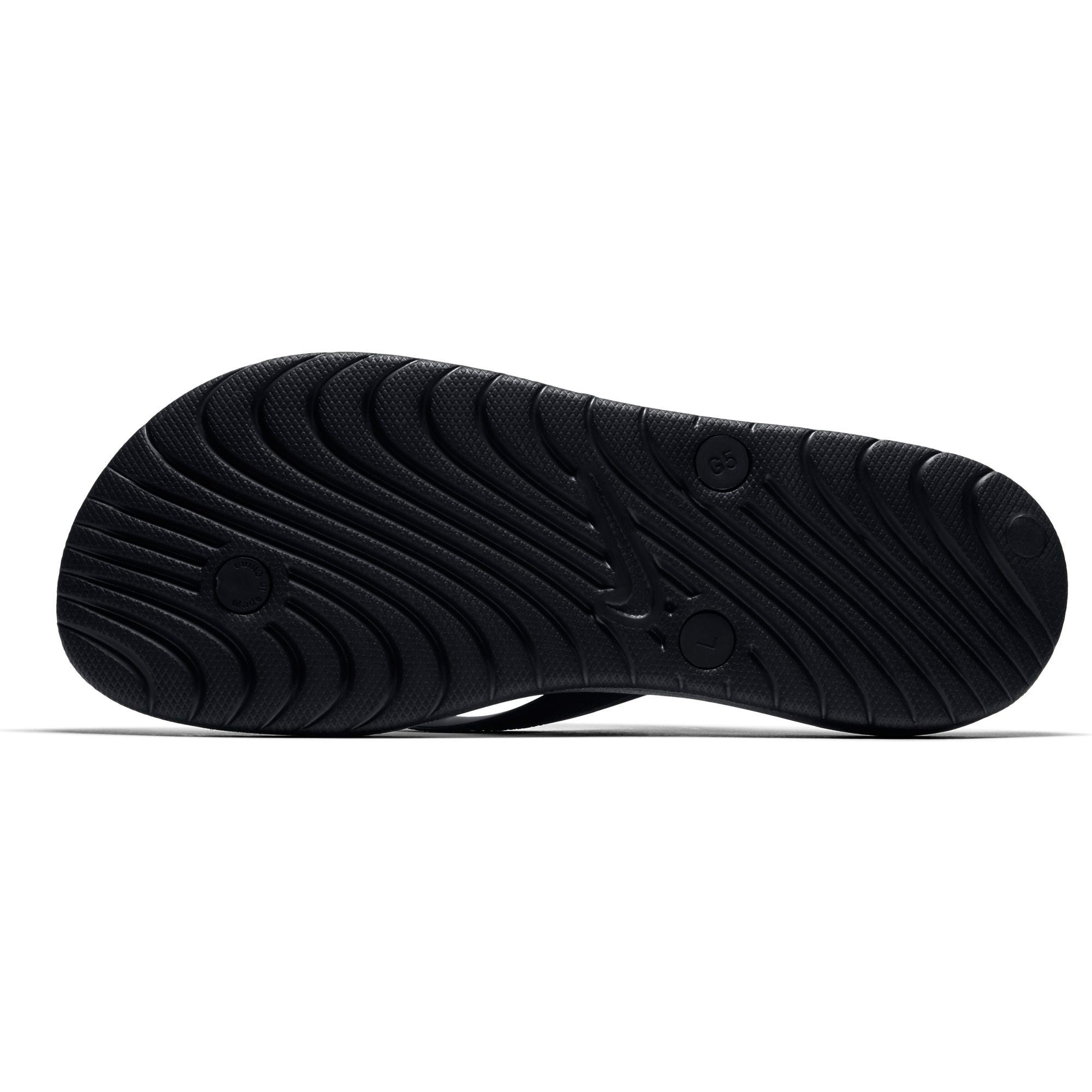 nike solay flip flops black