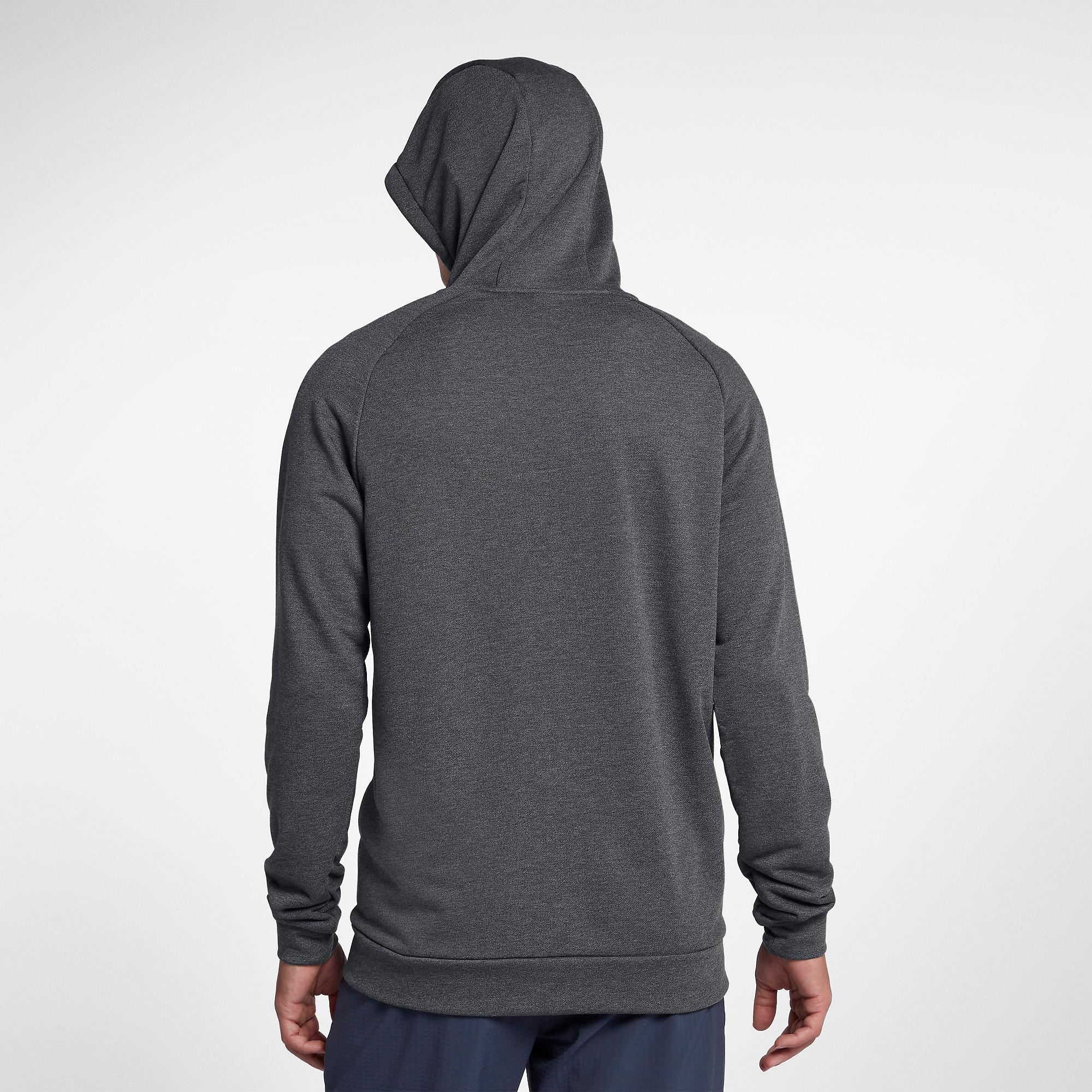Nike Mens Dry Training Hoodie Charcoal Heather