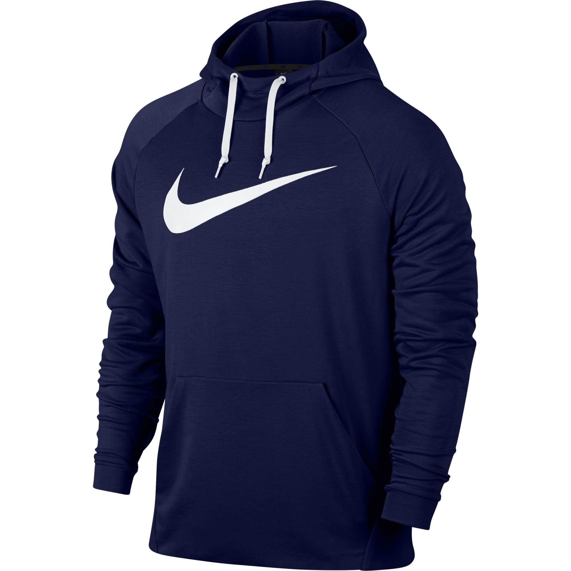 Nike Mens Dry Training Hoodie - Blue Void/Black - Tennisnuts.com