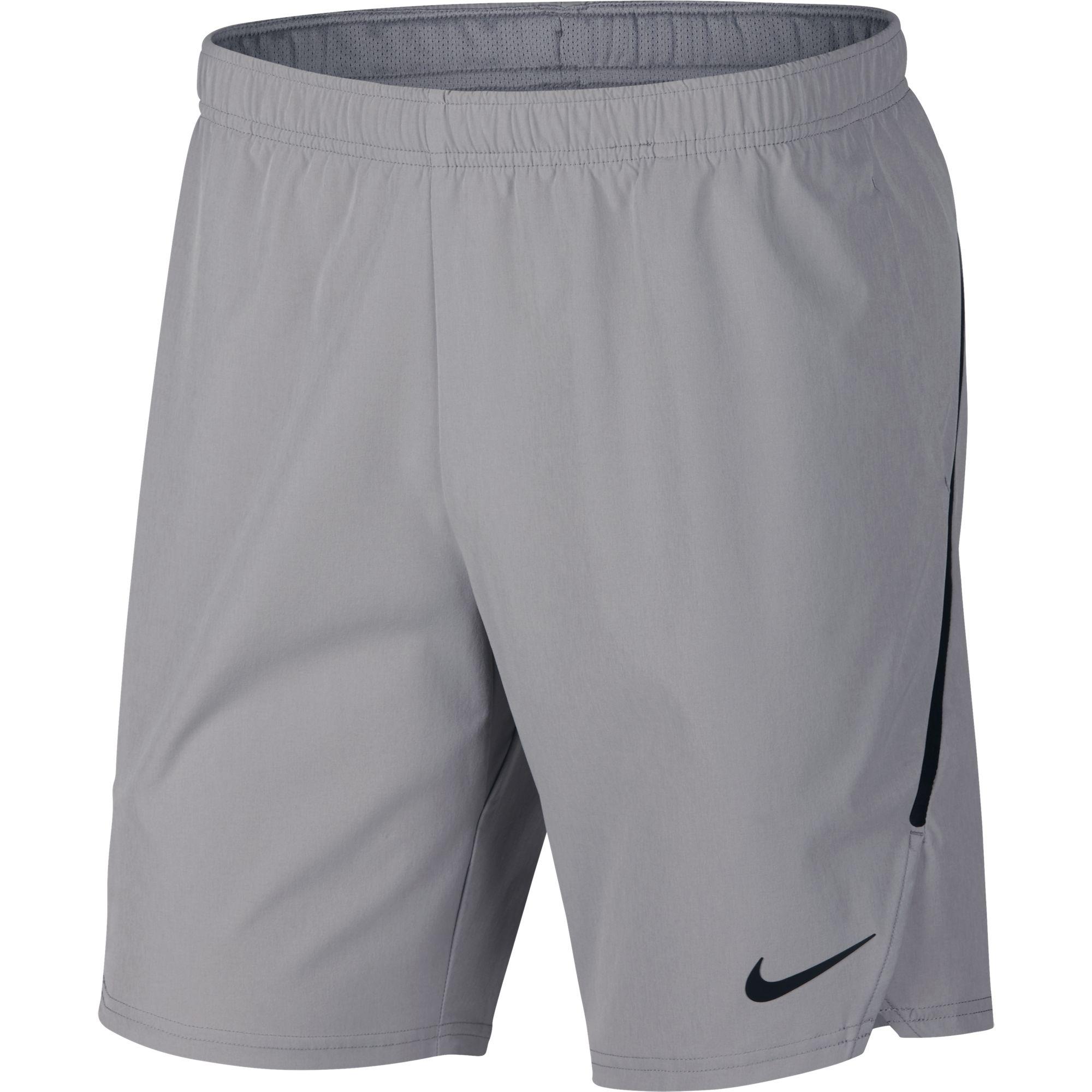 Nike Mens Flex Ace 9 Inch - Atmosphere Grey/Black - Tennisnuts.com