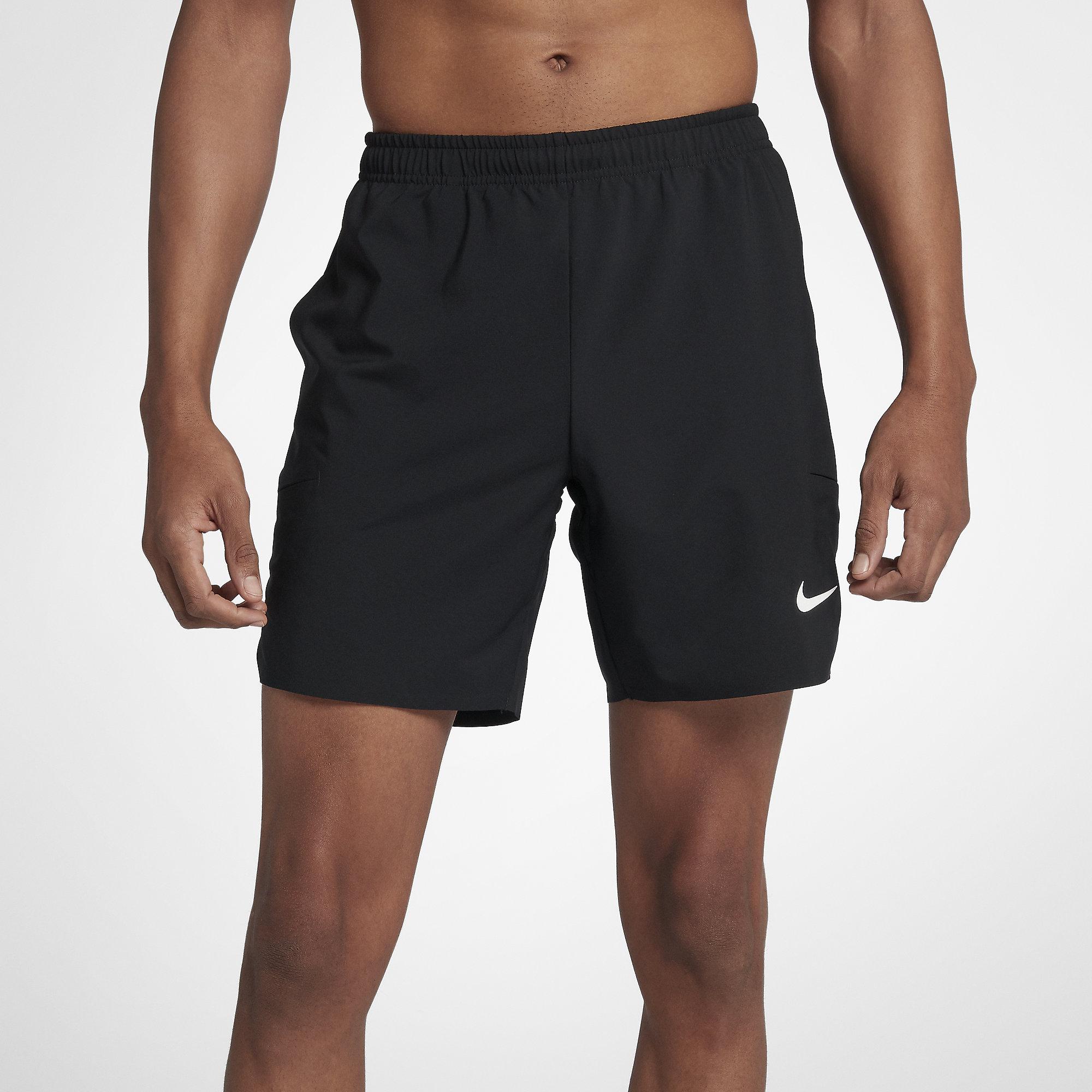 Nike Mens Court Flex Ace 7 Inch Shorts - Black - Tennisnuts.com