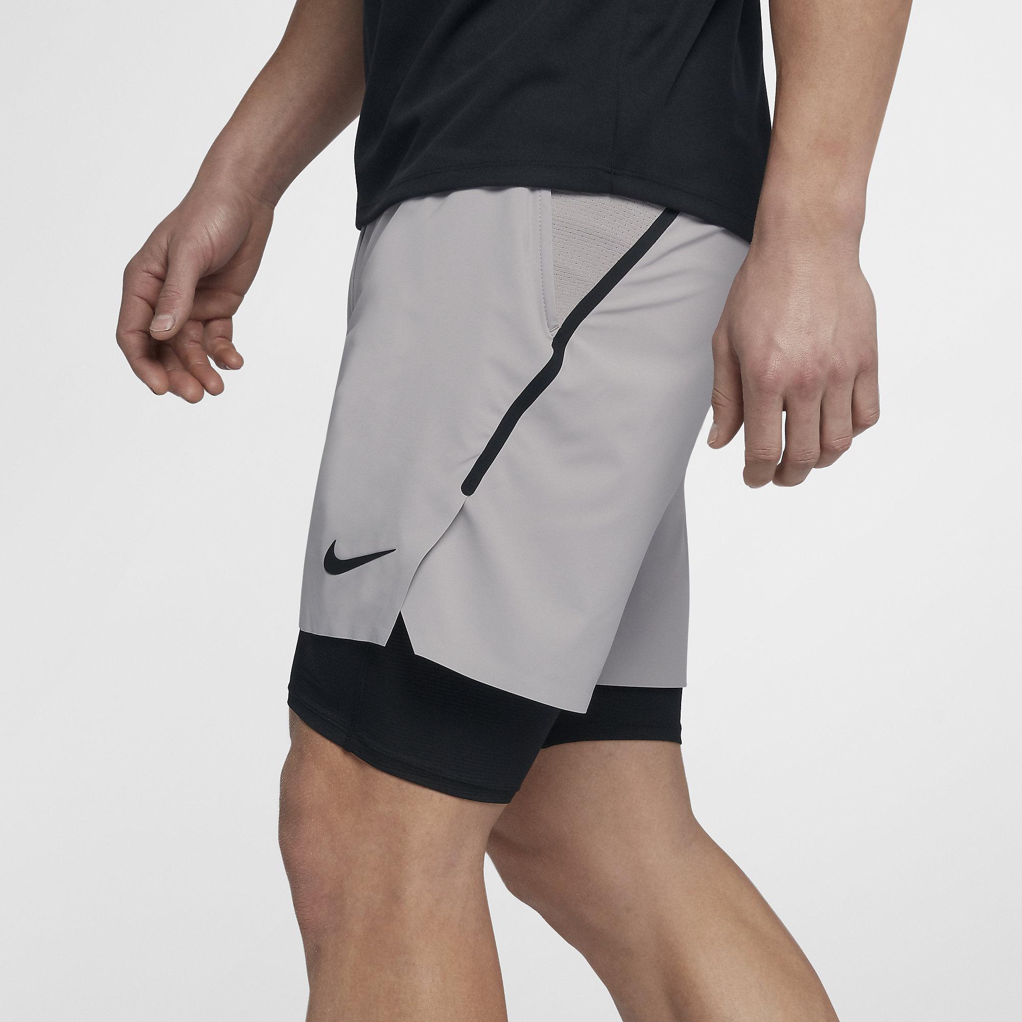 Nike Mens Flex Ace 7 Inch 2in1 Tennis Shorts Grey/Black