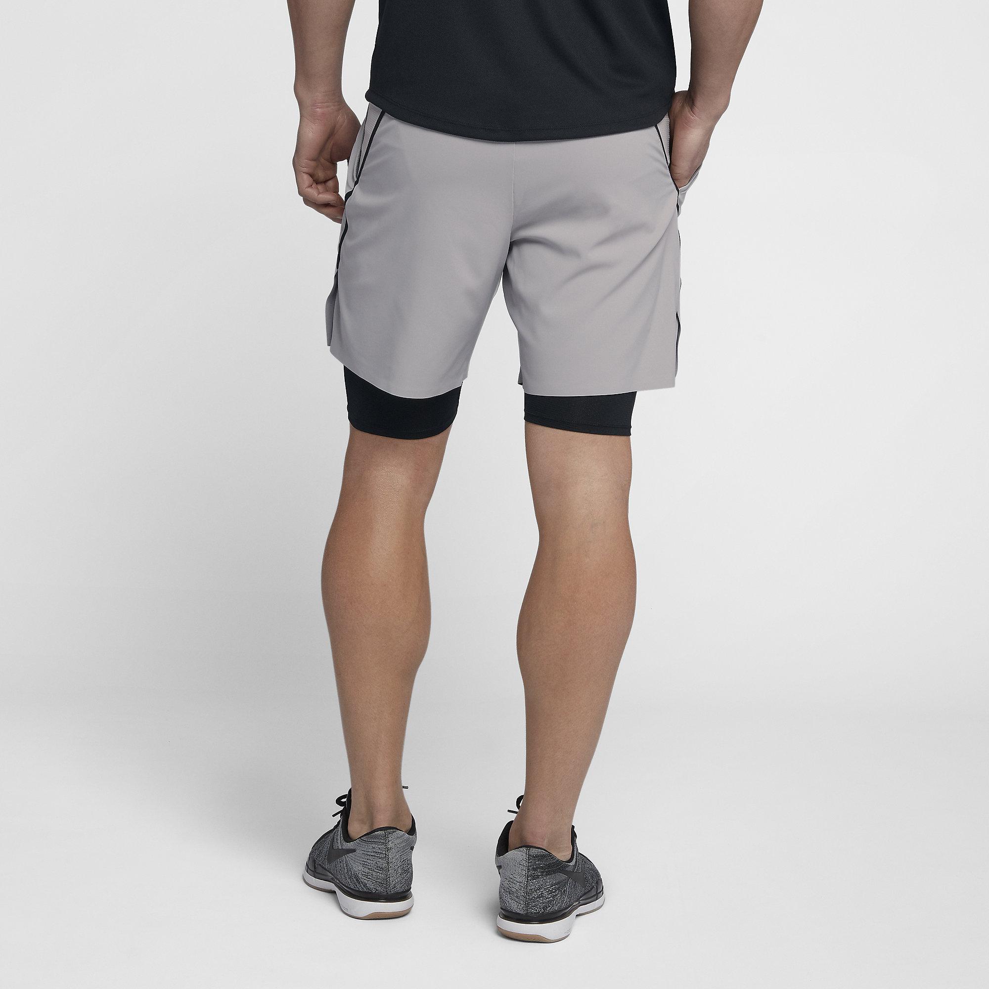 Nike Mens Flex Ace 7 Inch 2in1 Tennis Shorts Grey/Black