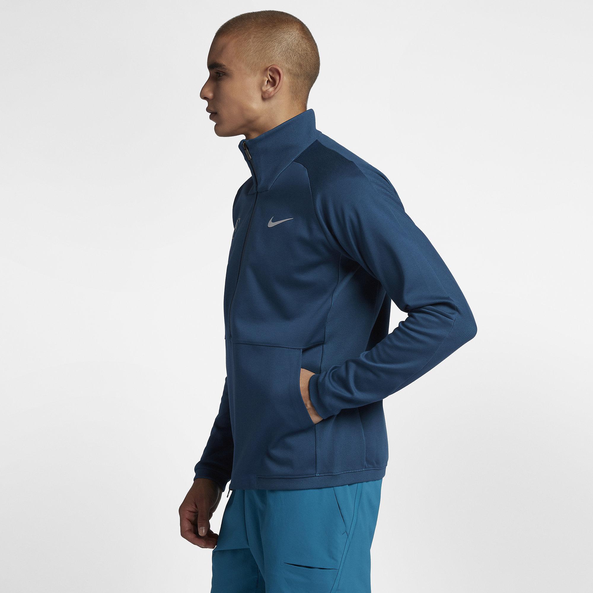Nike Mens RF Tennis Jacket Blue Force/Metallic Silver