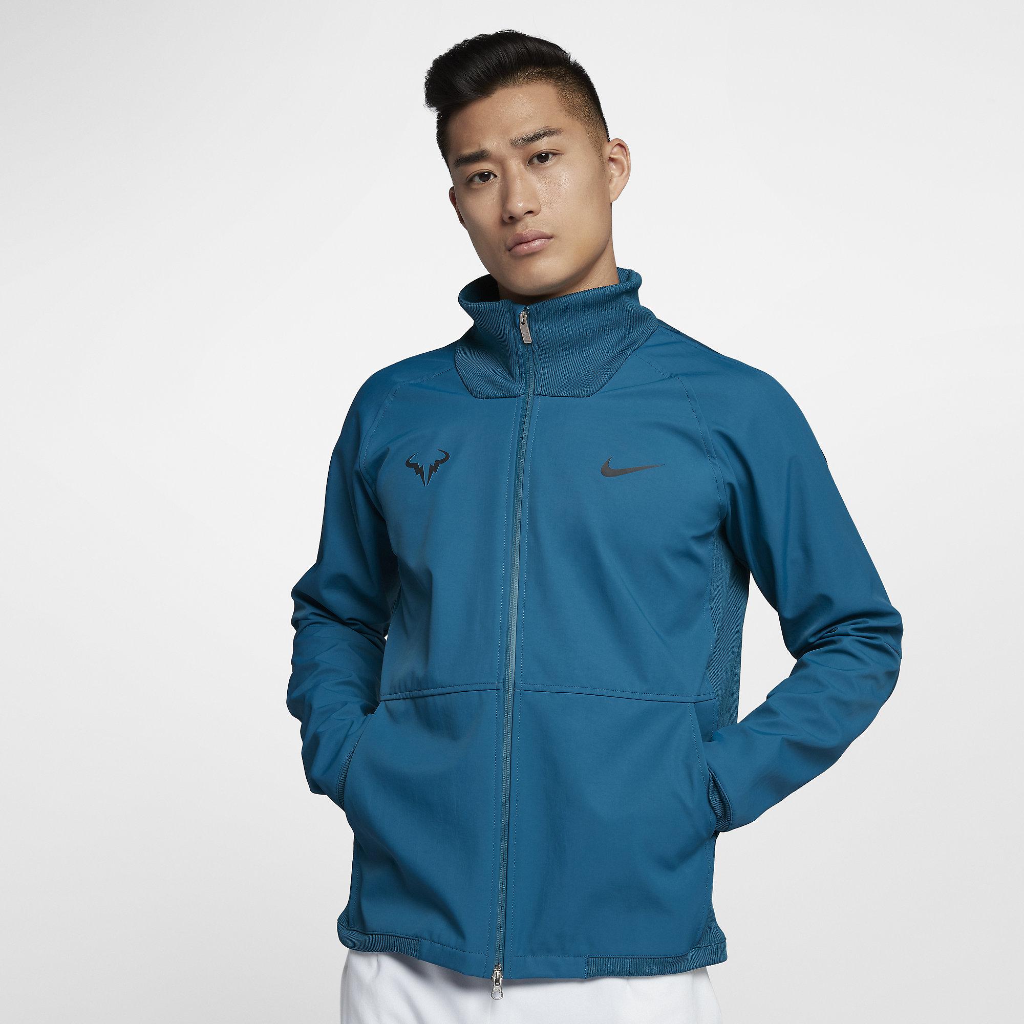 Nike Mens Rafa Tennis Jacket - Green Abyss/Black