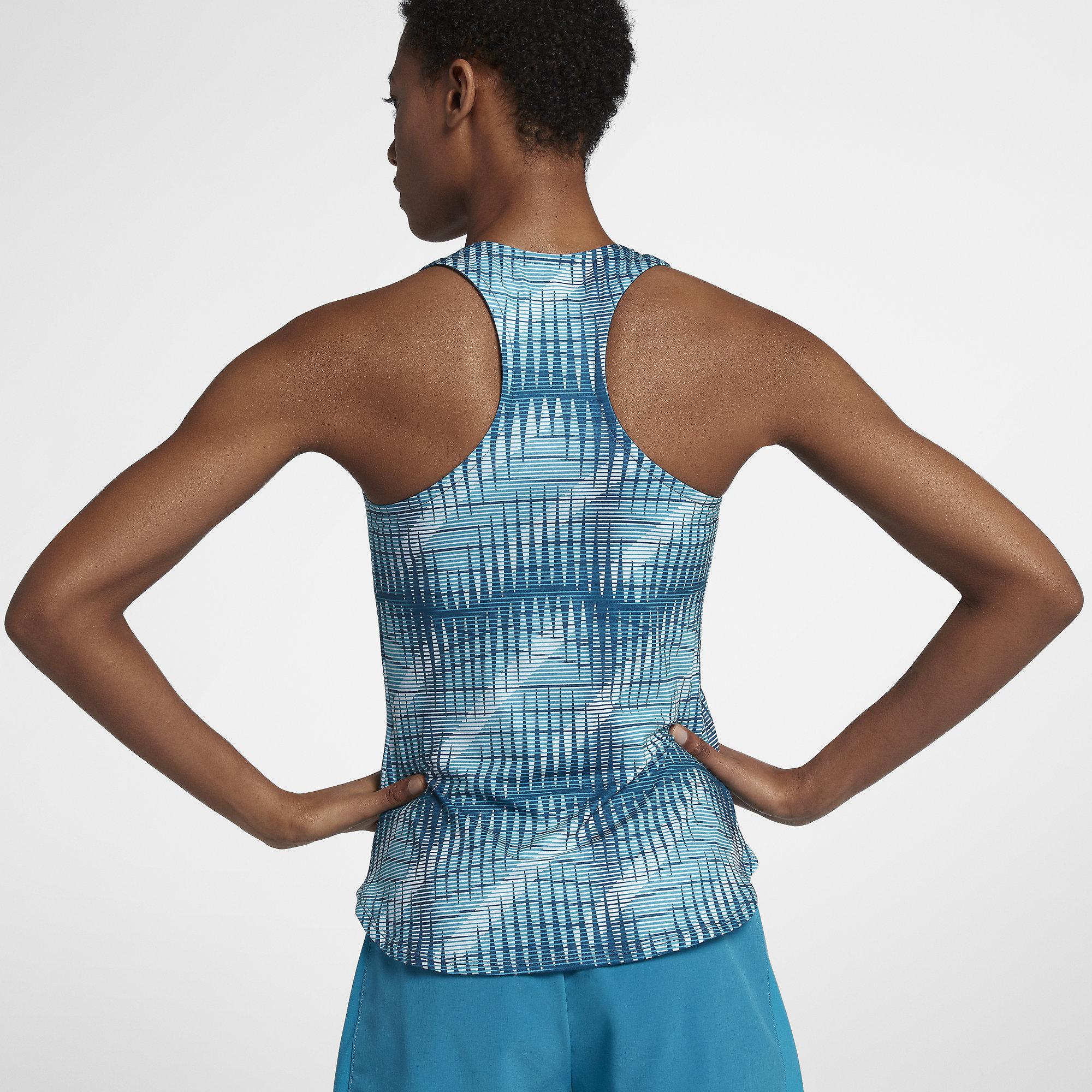 Nike Womens Pure Tennis Tank Top Blue Force/White