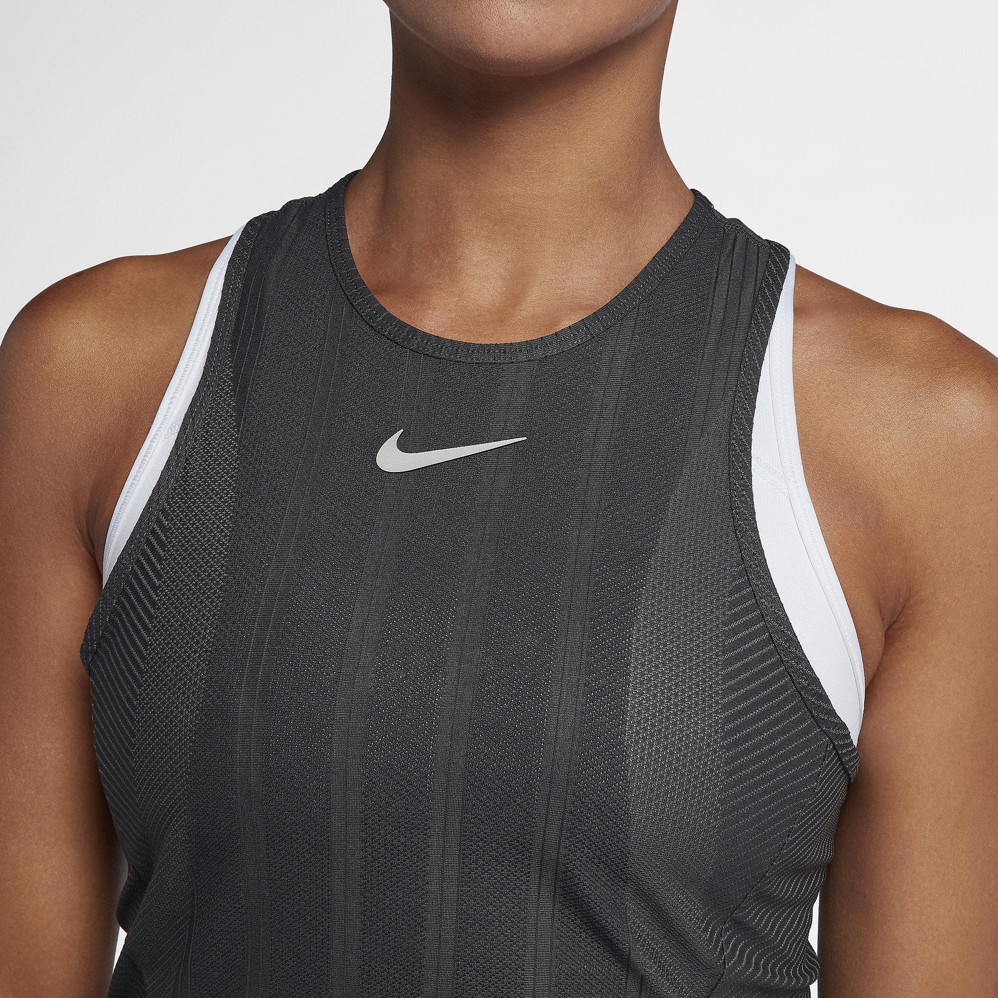 Nike Womens Zonal Cooling Slam Tank - Black/Anthracite - Tennisnuts.com