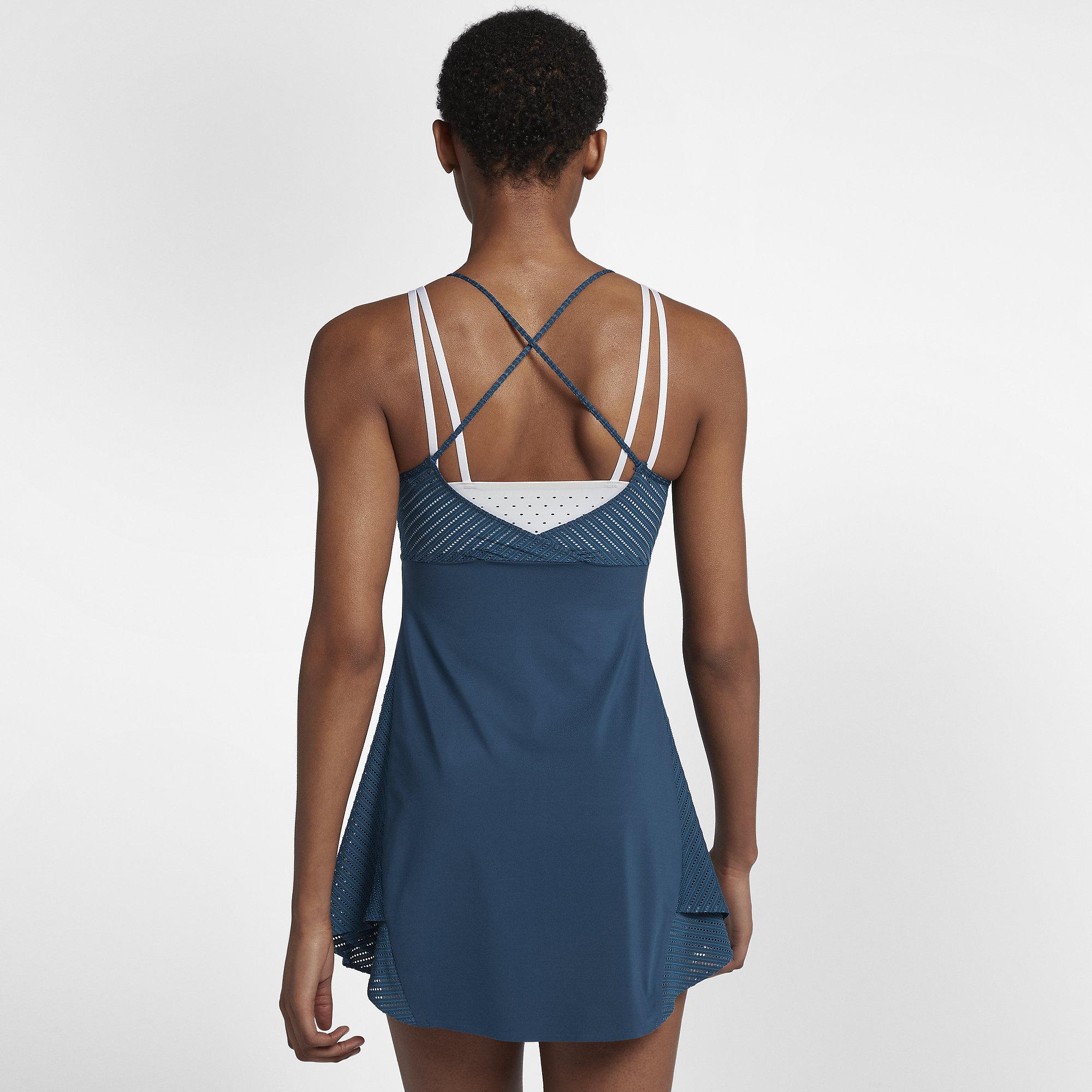 Download Nike Womens Maria Tennis Dress - Blue Force/Metallic ...
