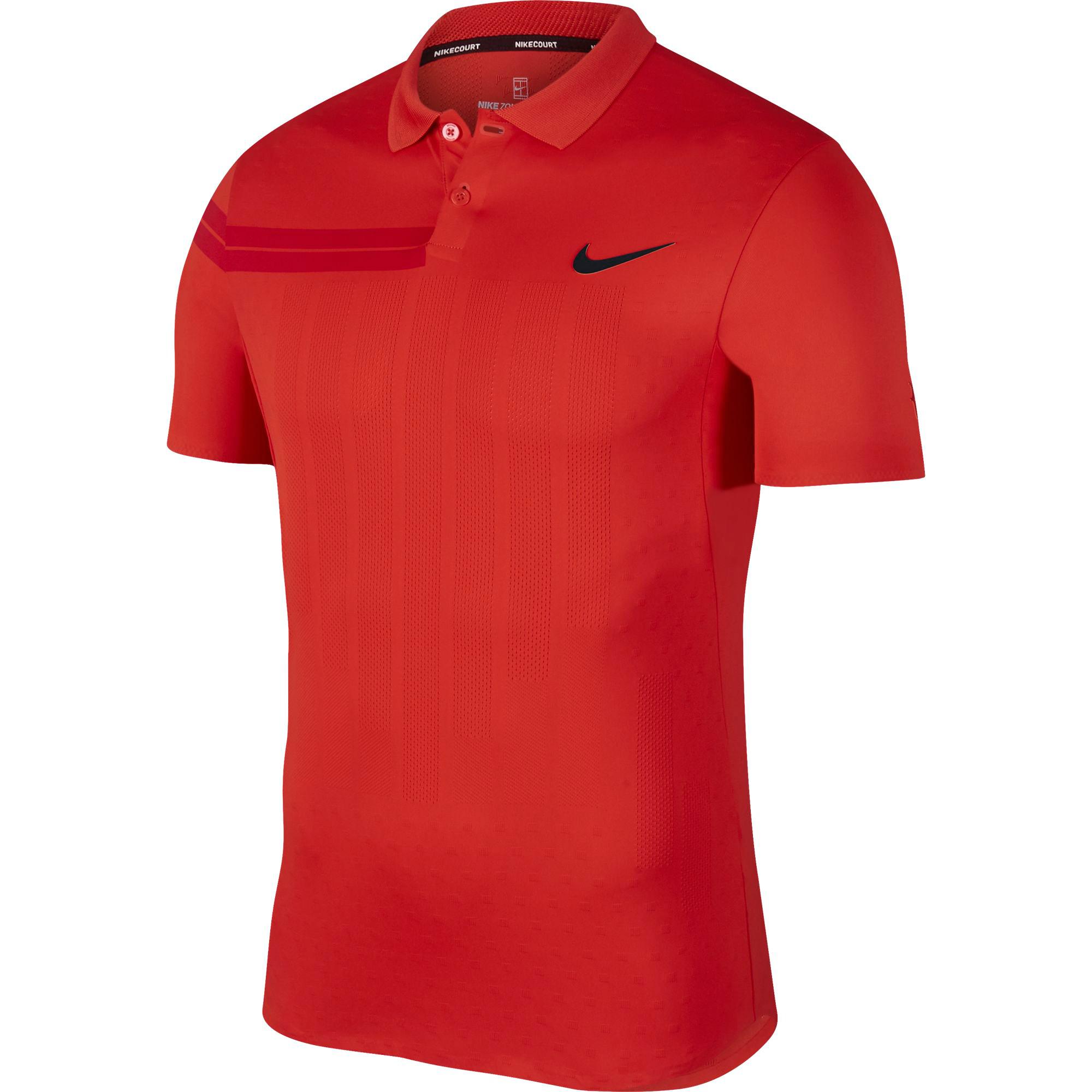 Nike Mens Zonal Cooling Advantage Polo - Habanero Red - Tennisnuts.com