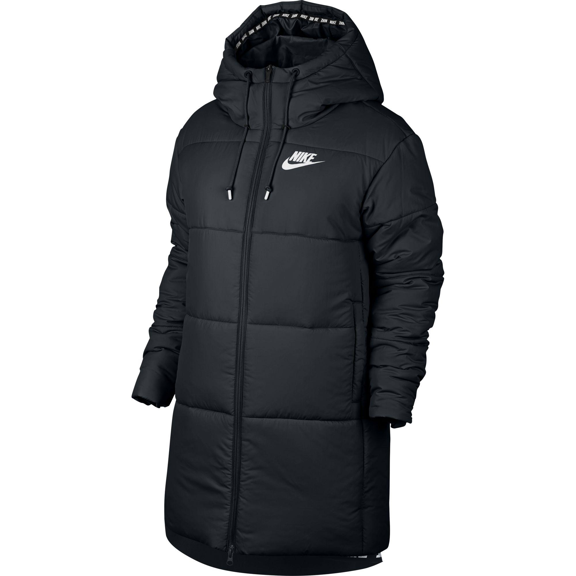 Nike Womens Sportswear Advance 15 Parka - Black/White - Tennisnuts.com