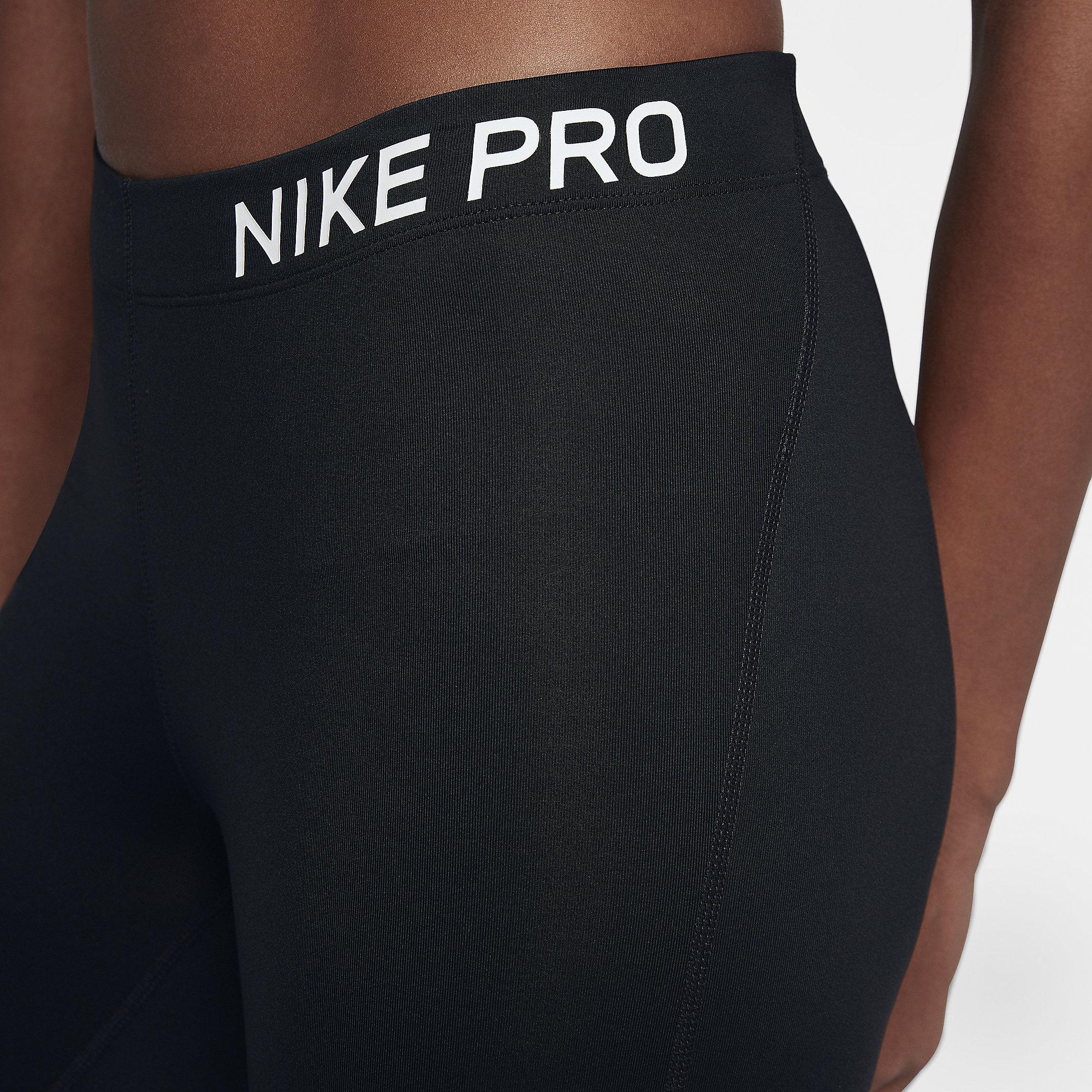 Nike Womens Pro Capri Leggings - Black/White - Tennisnuts.com