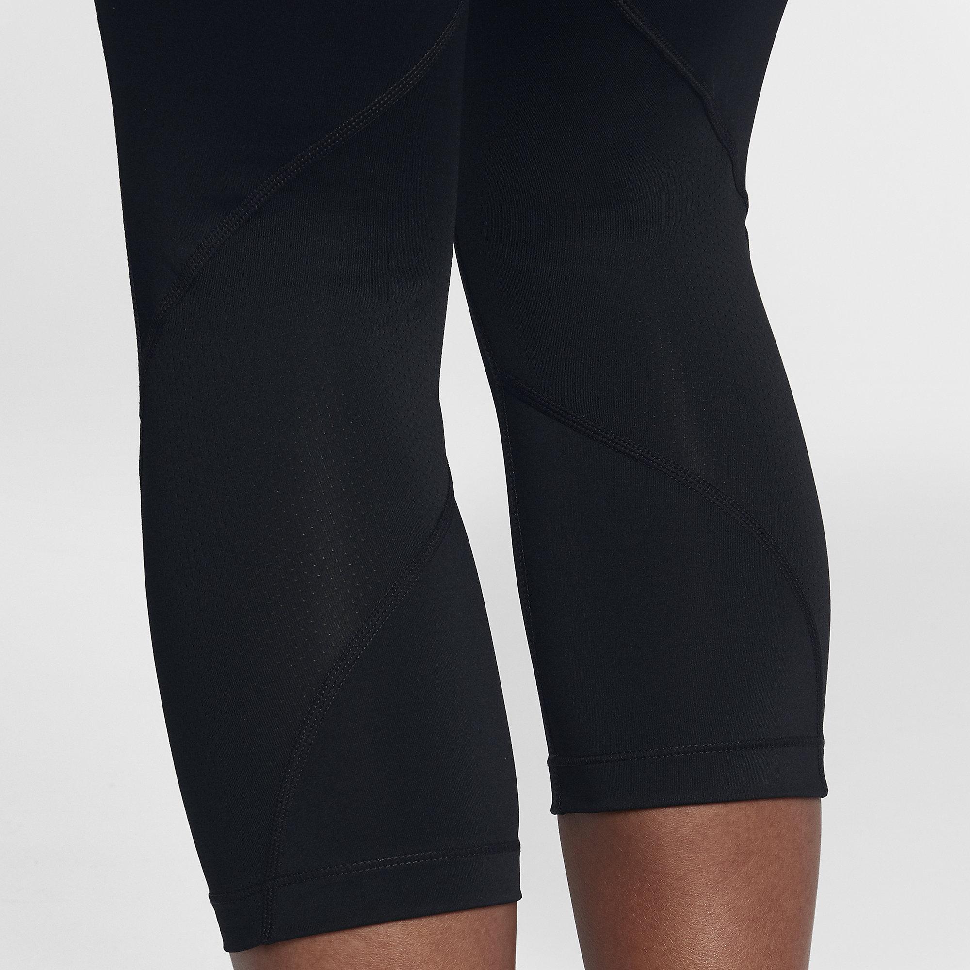 Nike Womens Pro Capri Leggings - Black/White - Tennisnuts.com