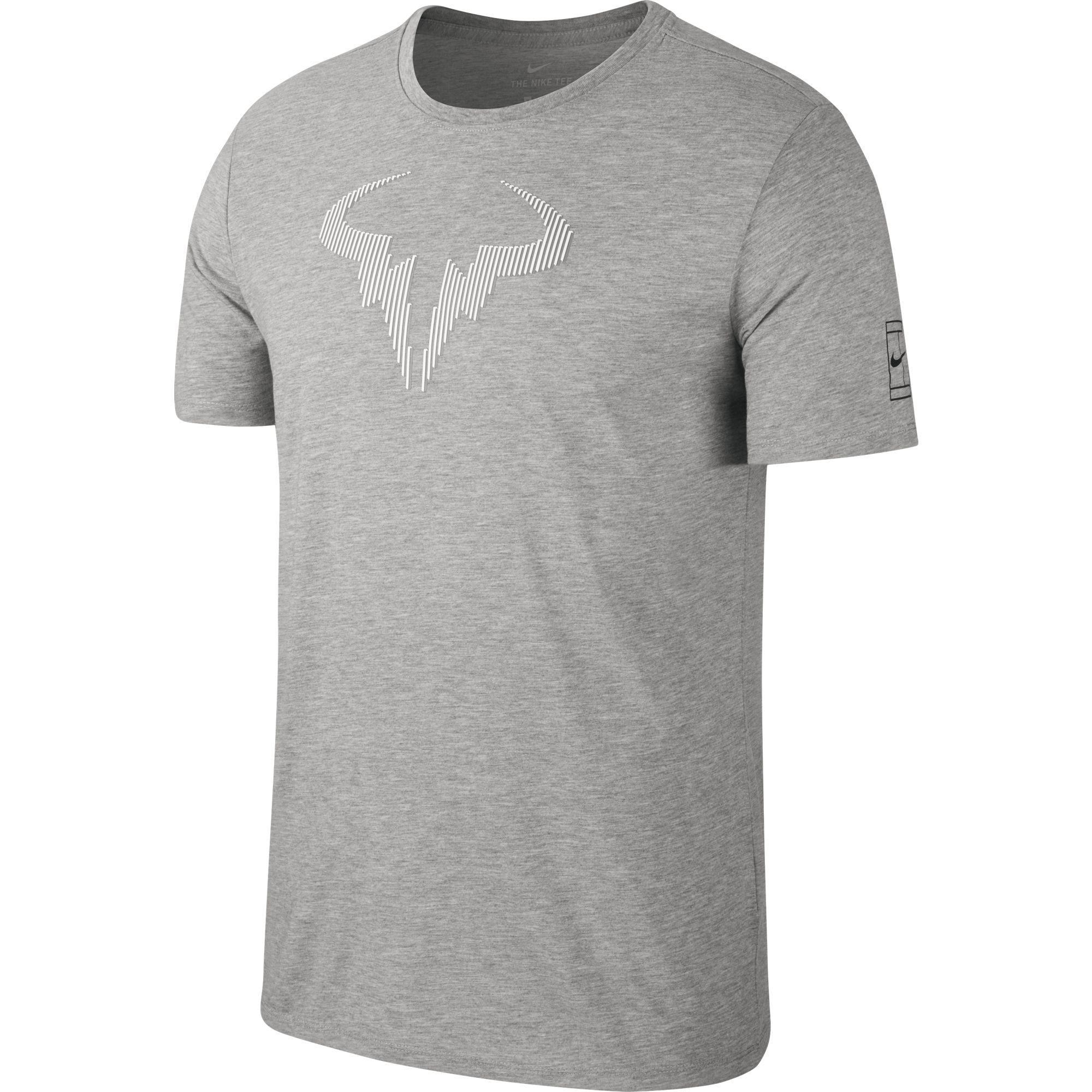 Nike Mens Dry Rafa T-Shirt - Dark Grey Heather/Black