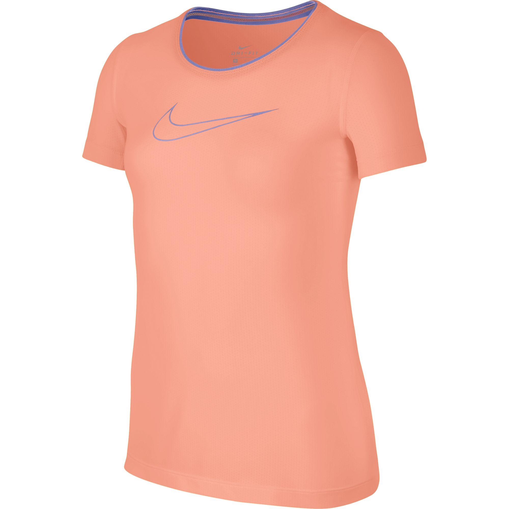Nike Girls Pro Short Sleeve Top - Crimson Pulse/Royal Pulse ...