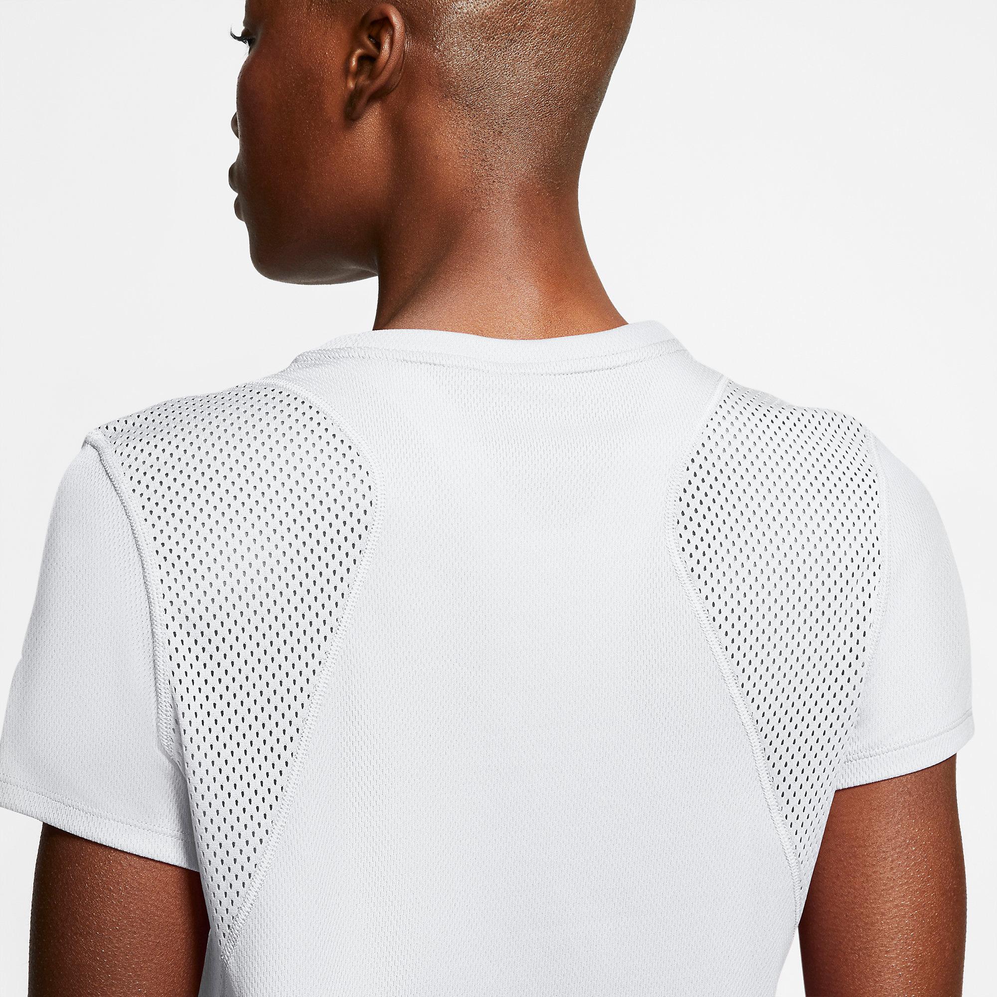 Nike Womens Run Short Sleeve Top White