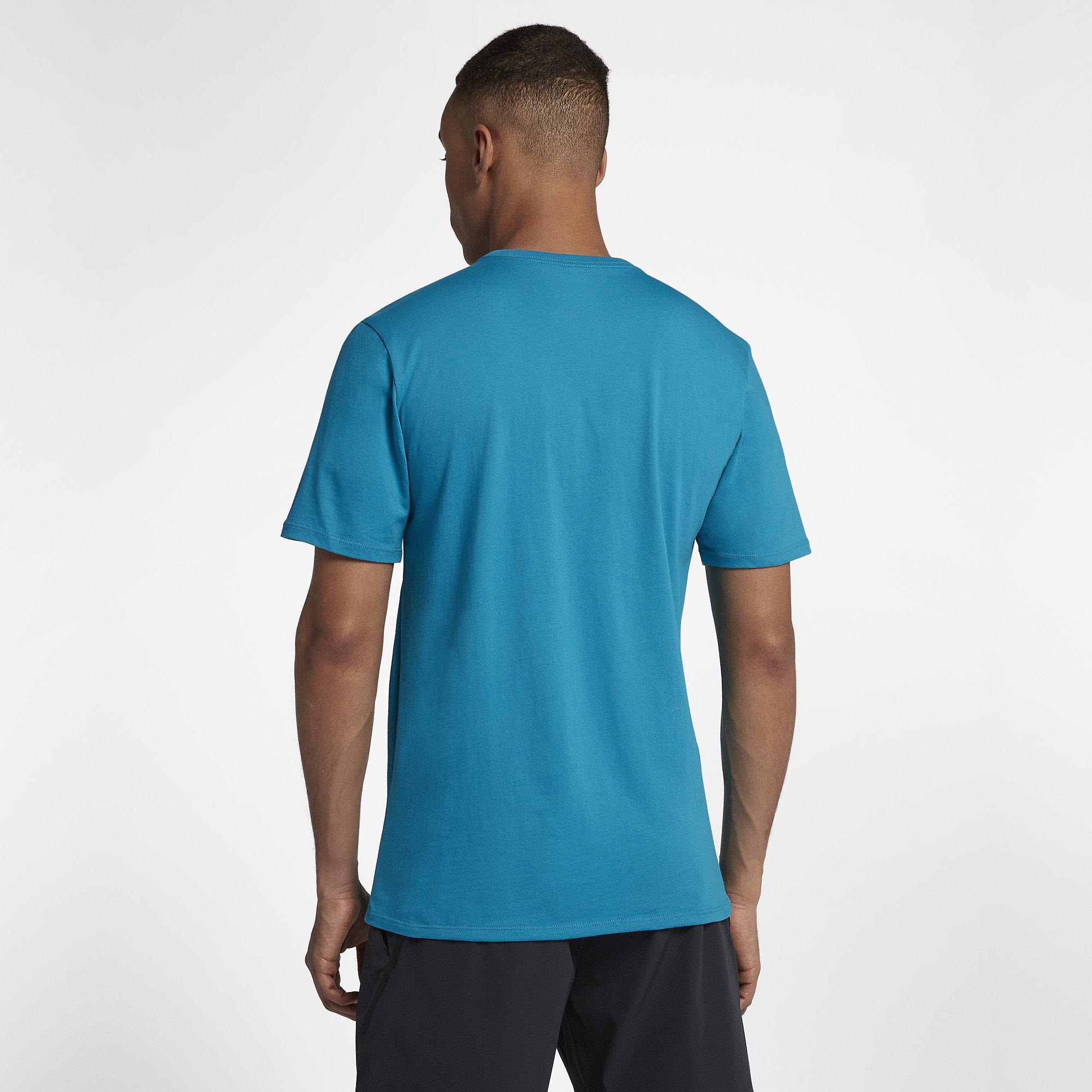 Nike Mens RF T-Shirt - Neo Turquoise/Black - Tennisnuts.com