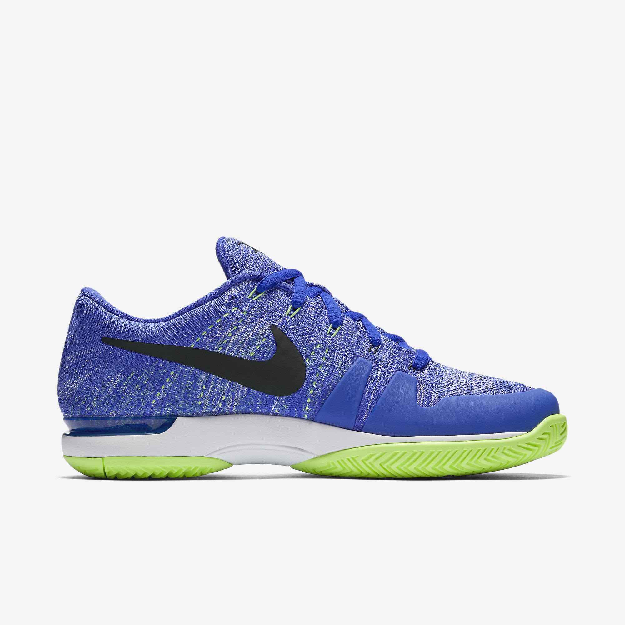 Nike Mens Zoom Vapor 9.5 RF Flyknit QS Tennis Shoes - Blue/Green ...