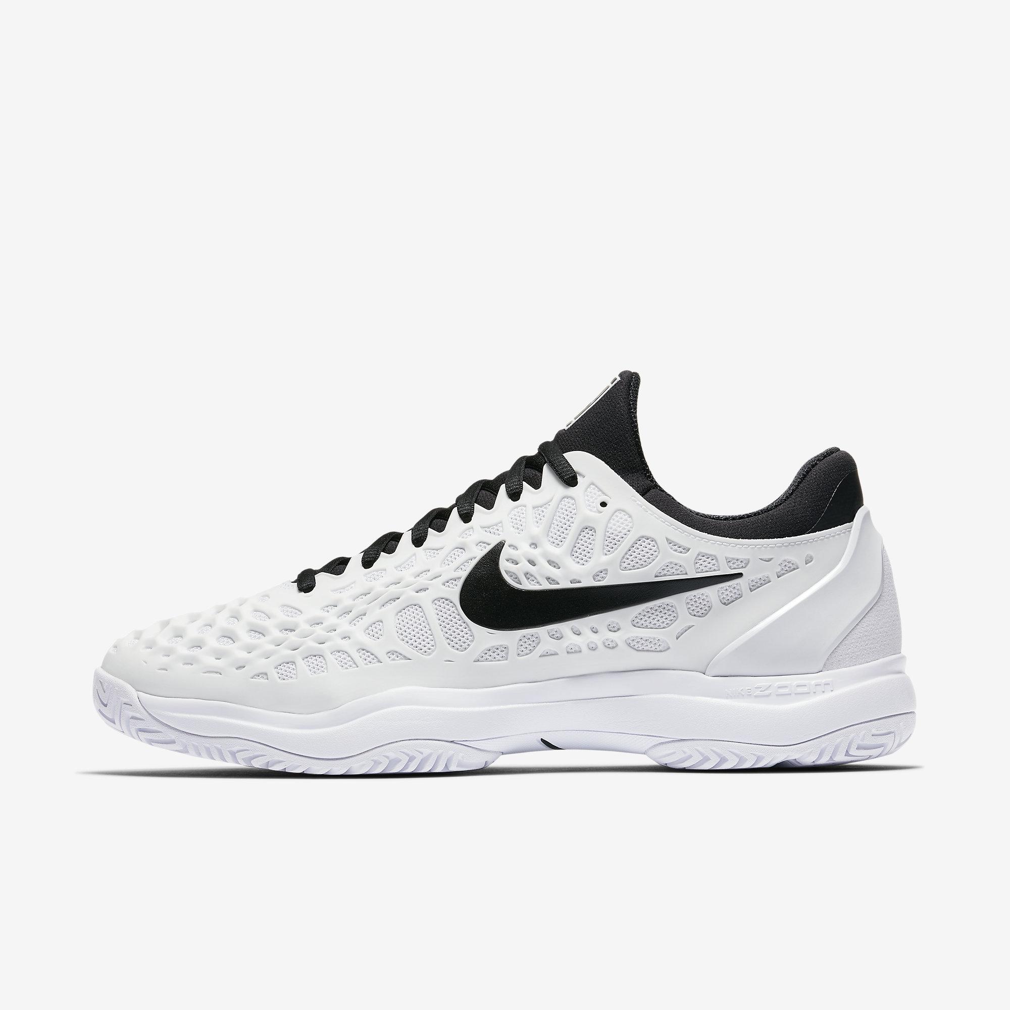 Nike women's zoom cage 3 tennis shoes black and white outlet