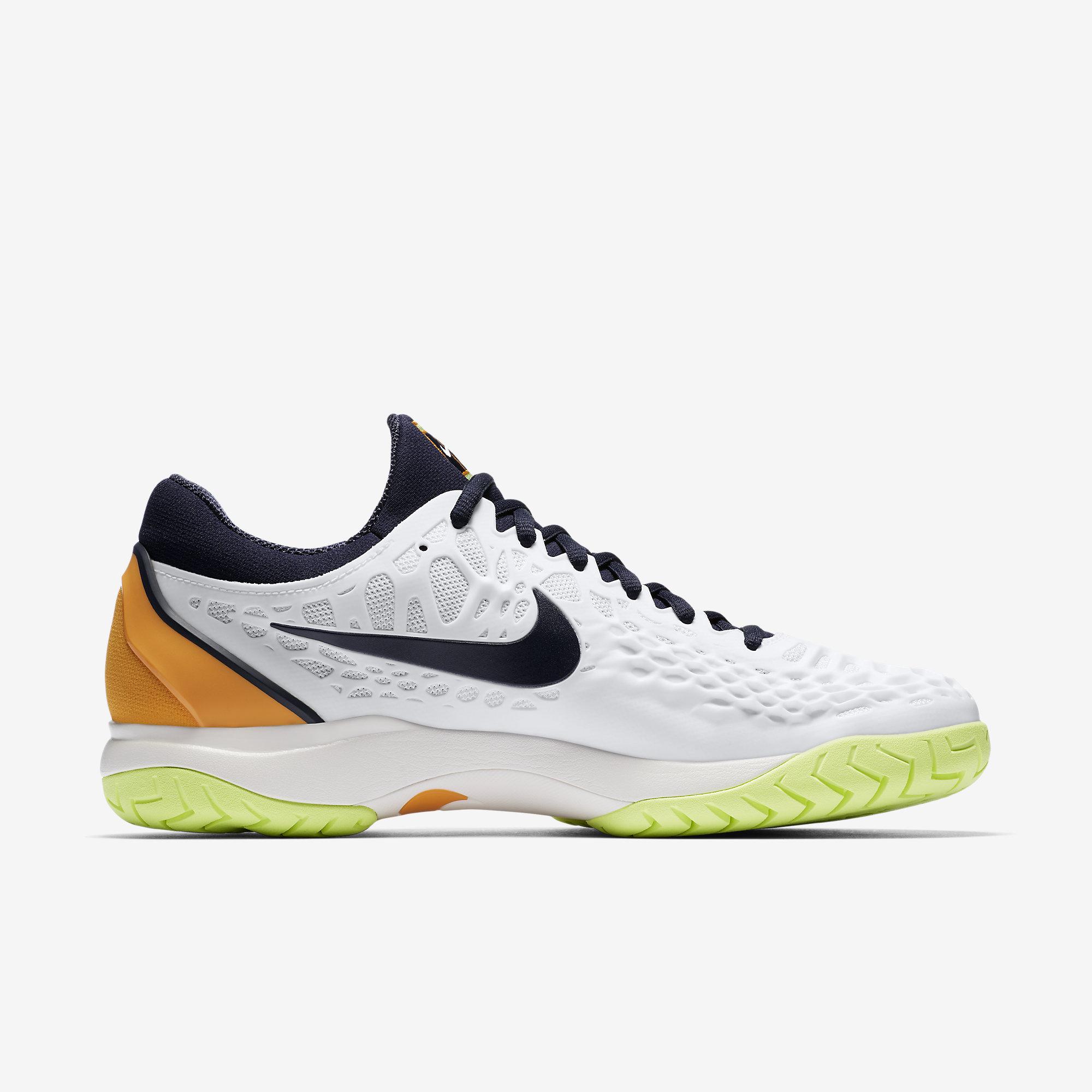 Nike Mens Zoom Cage 3 Tennis Shoes - White/Phantom/Blackened Blue ...