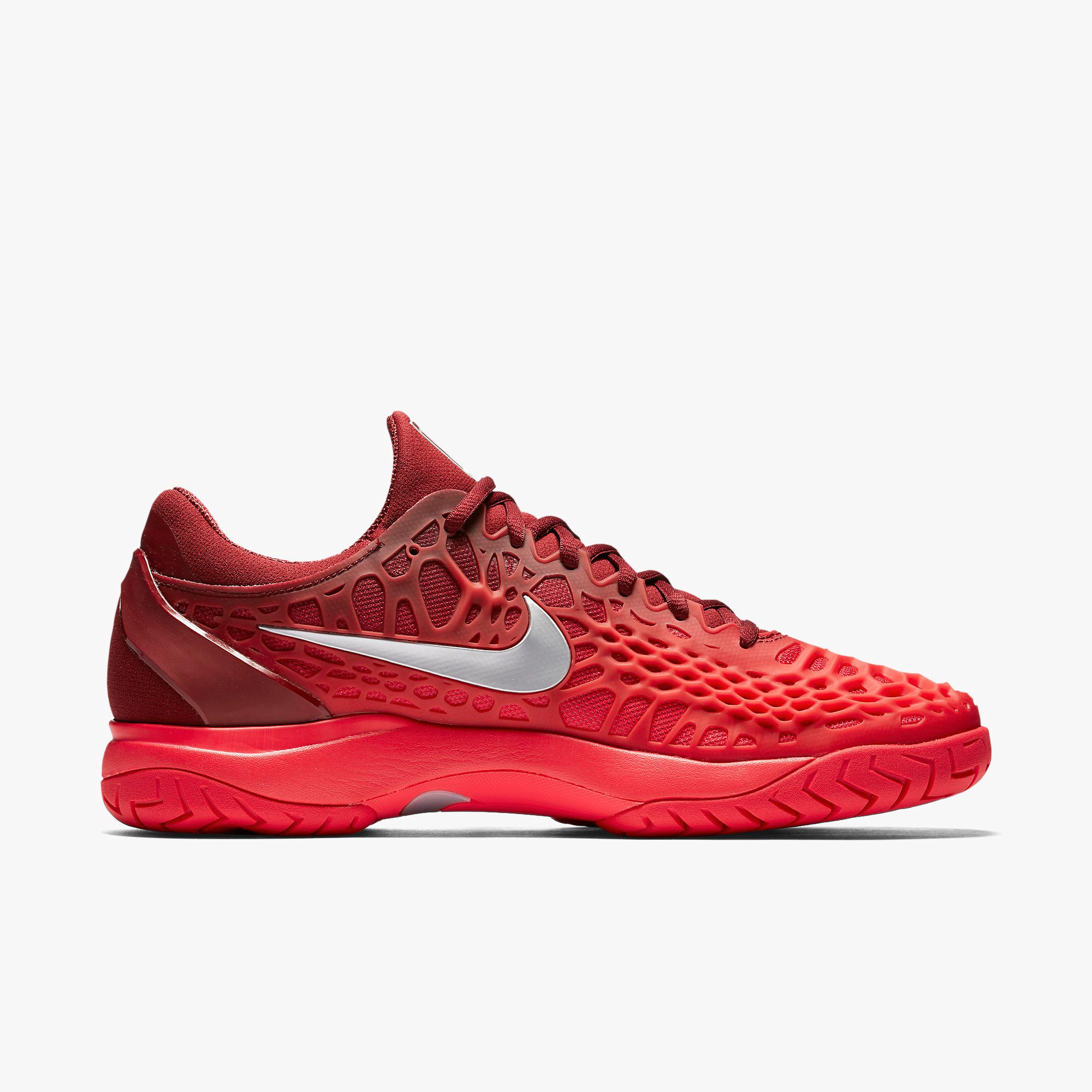 Nike Mens Zoom Cage 3 Tennis Shoes - Team Red/Siren Red - Tennisnuts.com