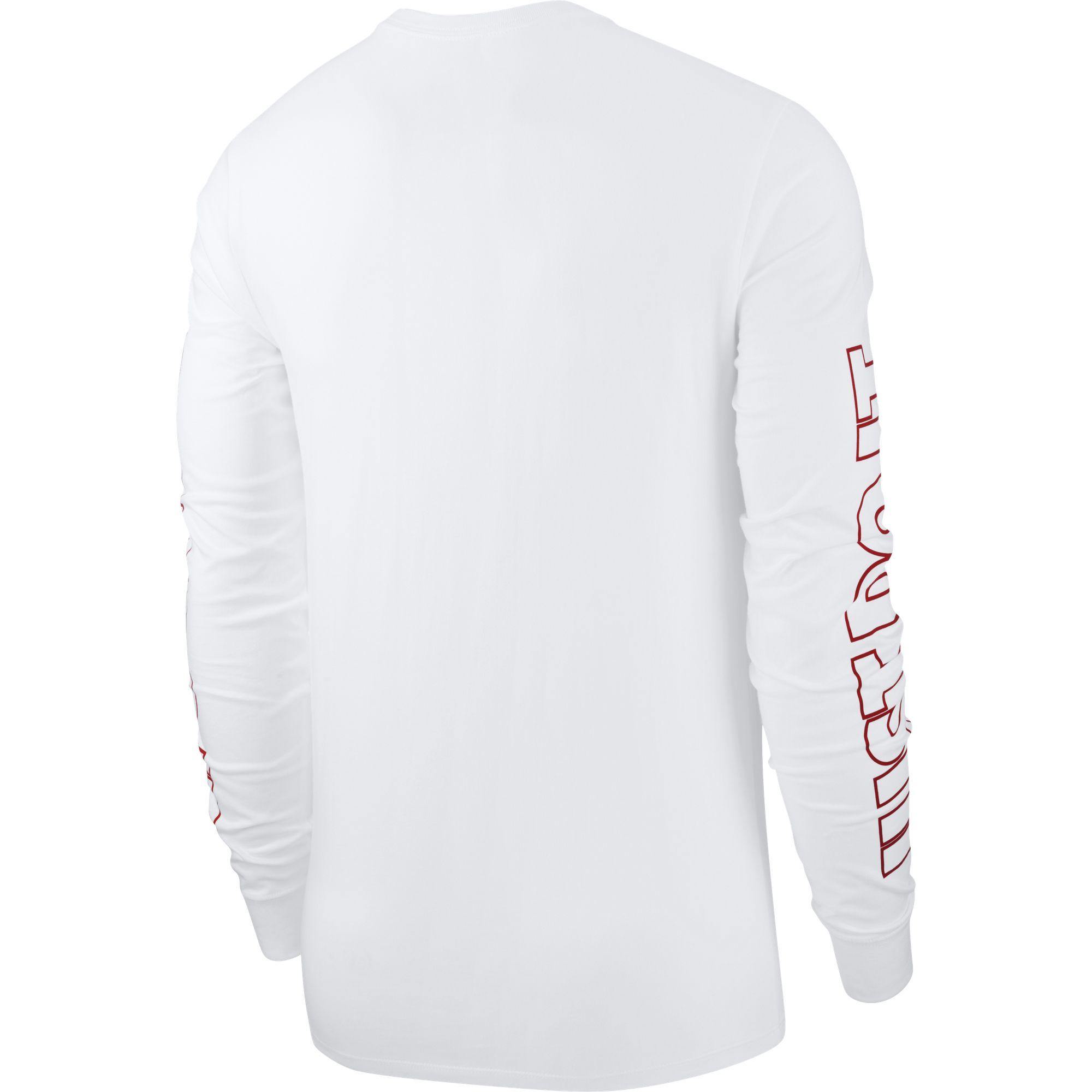 nike long sleeve white top