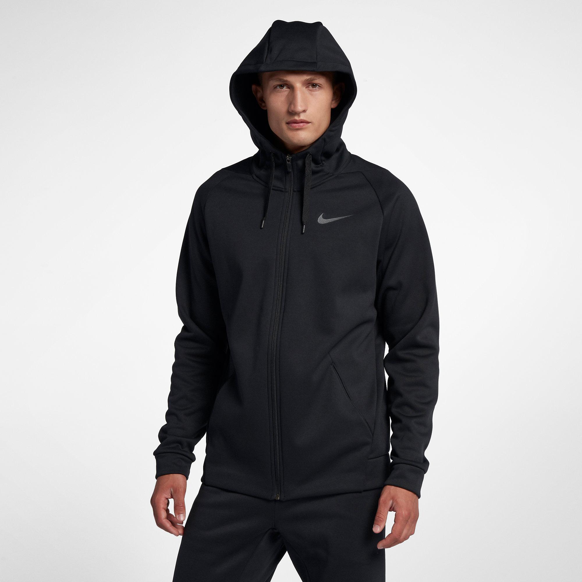 mens black nike zip hoodie