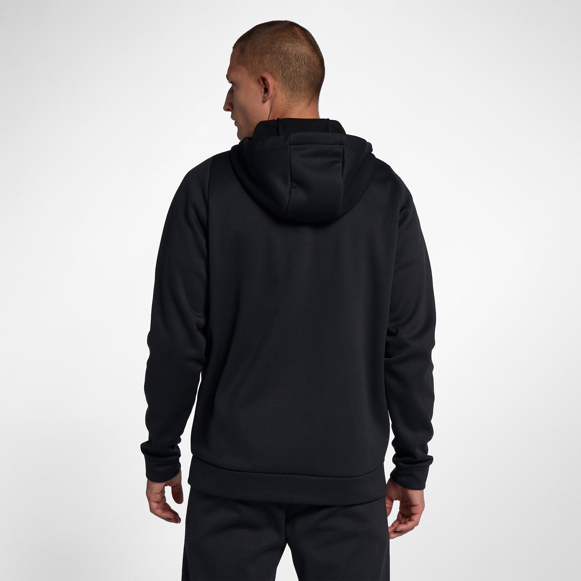 Nike Mens Therma Full Zip Hoodie - Black - Tennisnuts.com