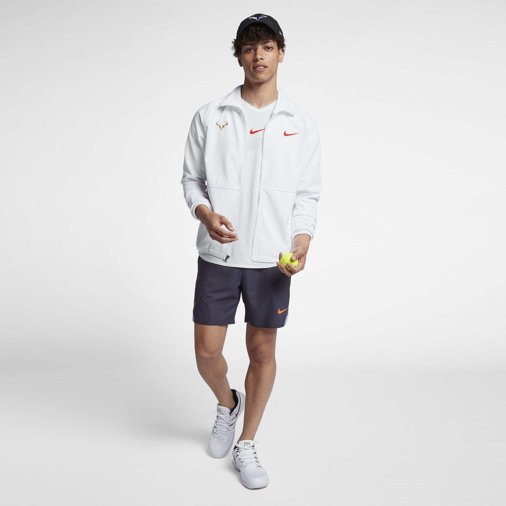 Nike Mens Rafa Tennis Jacket - White - Tennisnuts.com