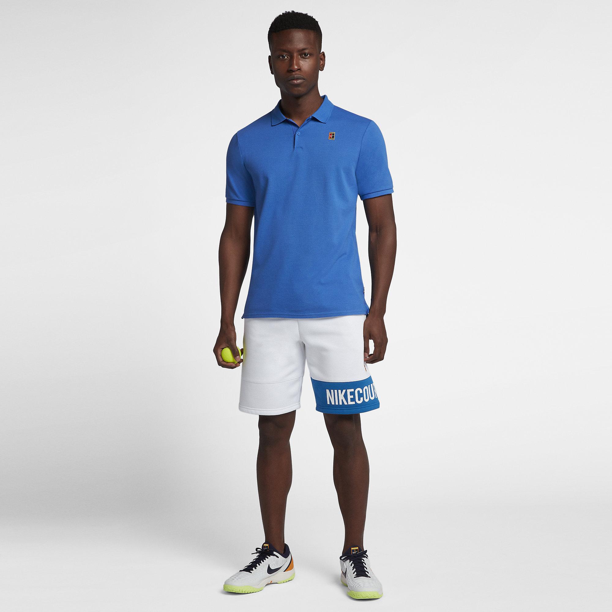 Nike Mens Heritage Tennis Polo - Signal Blue - Tennisnuts.com