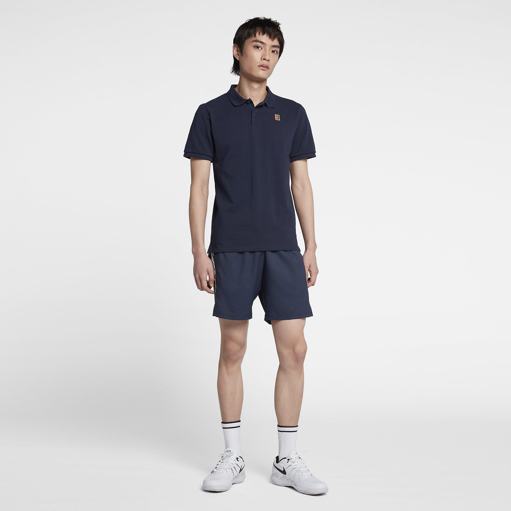 Nike Mens Heritage Tennis Polo - Obsidian - Tennisnuts.com