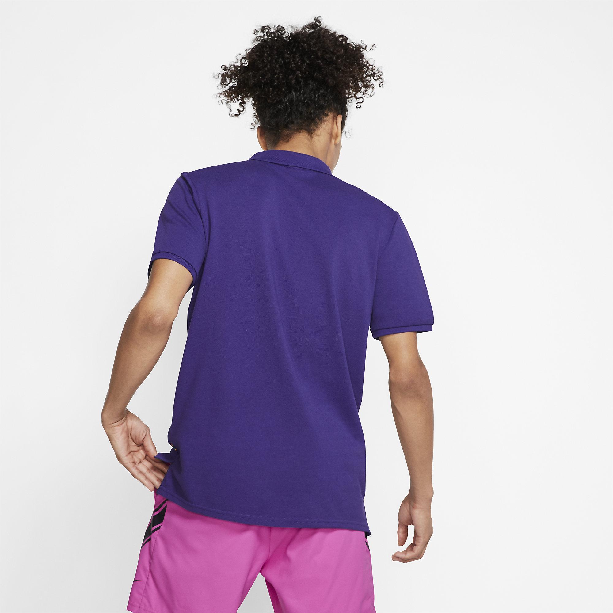 Nike Mens Heritage Tennis Polo - Court Purple - Tennisnuts.com